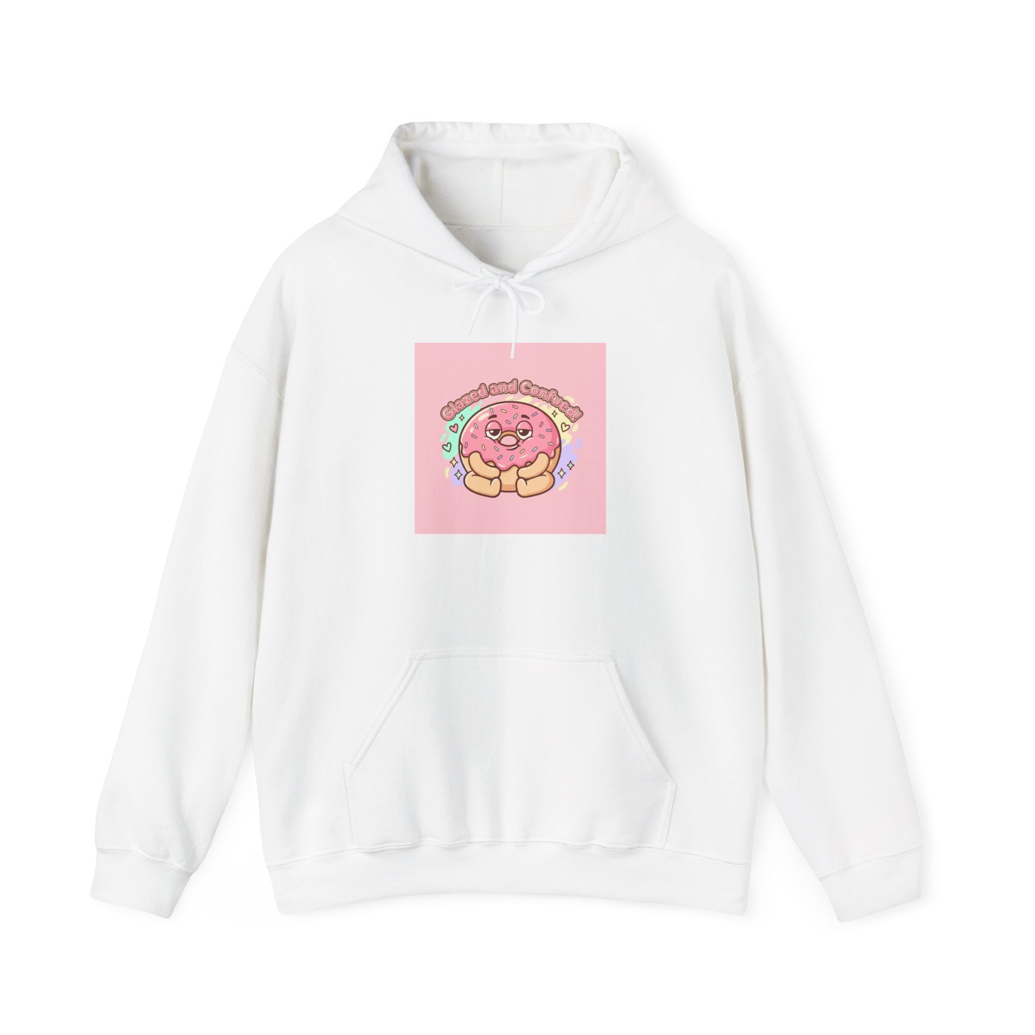 Cute Donut Illustration Hoodie | Food Pun Comfort, Snack Cartoon