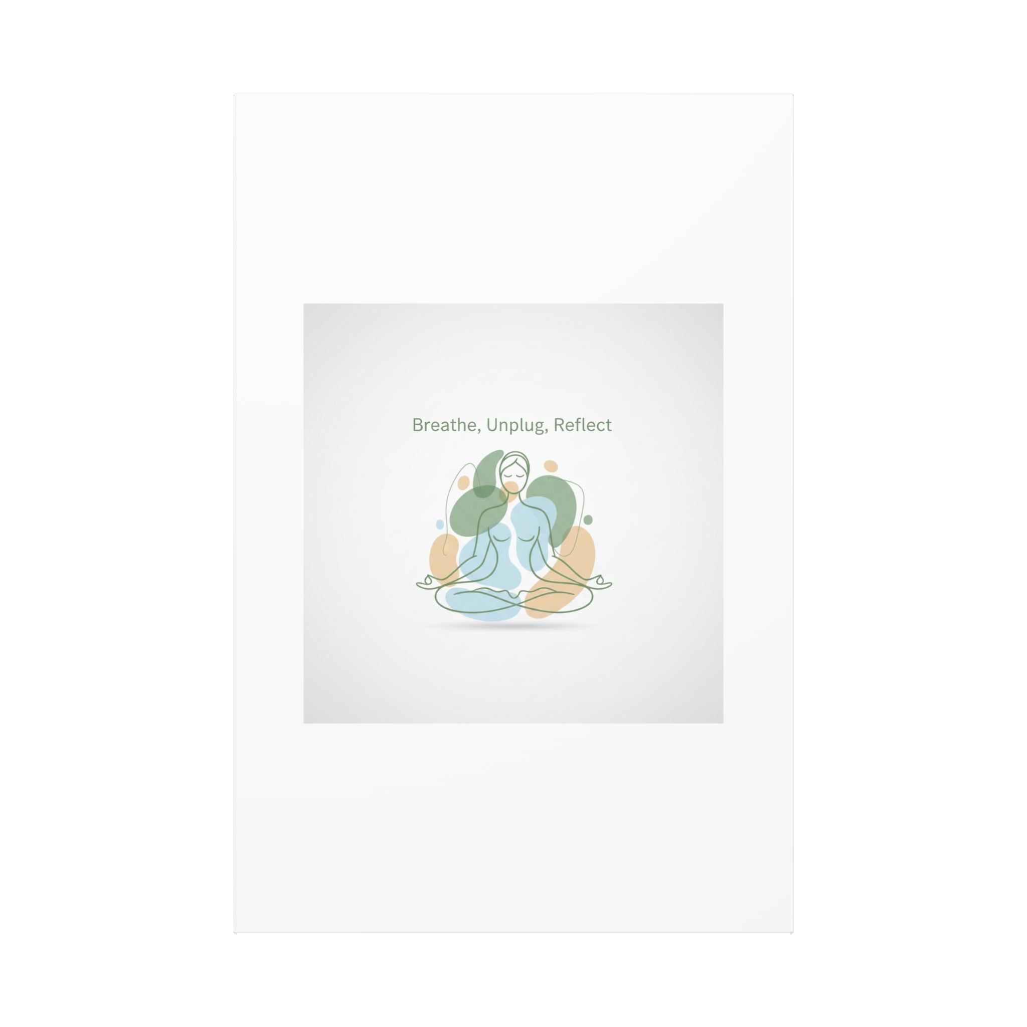 Breathe Unplug Reflect Canvas | Digital Detox, Mindfulness Wall Art