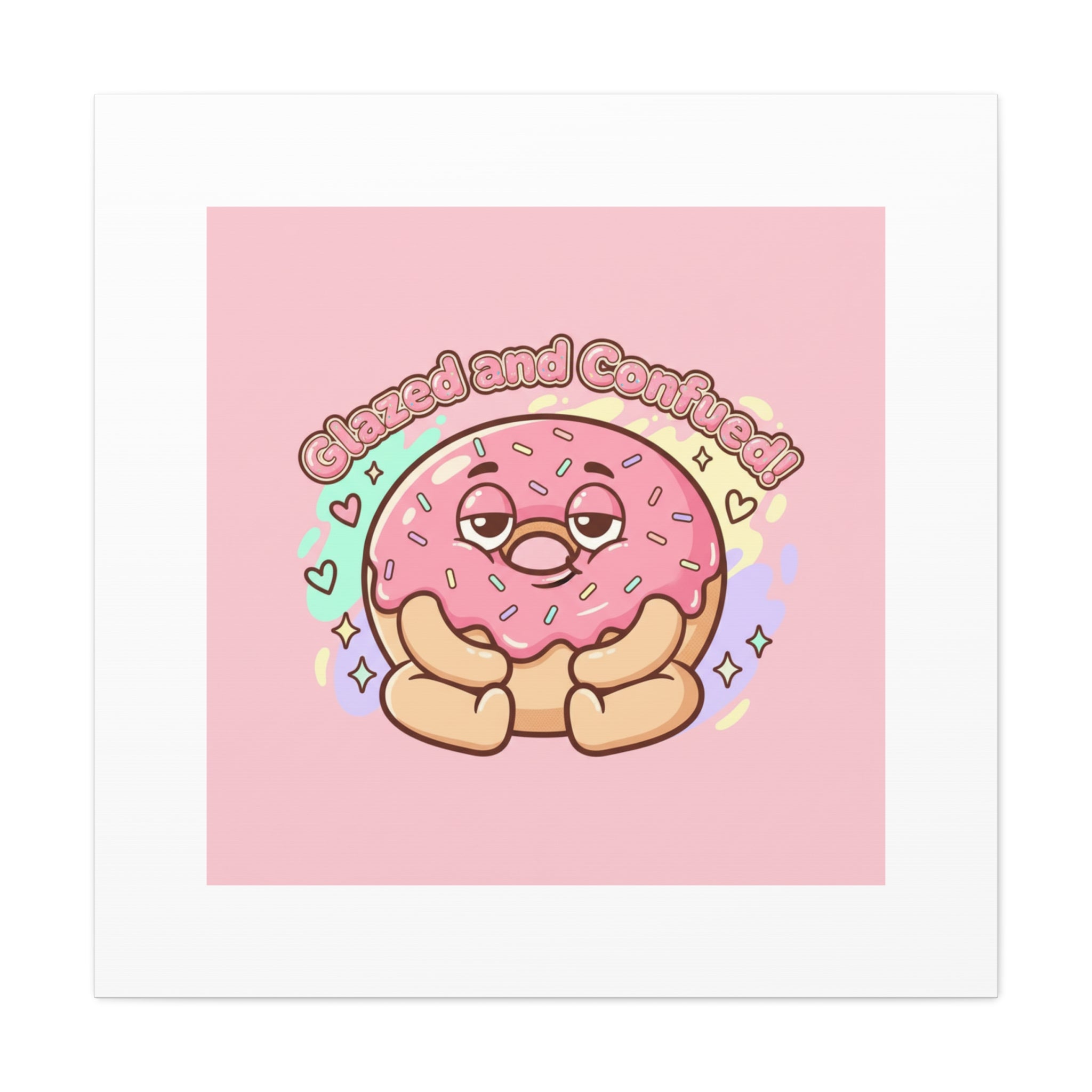 Glazed and Confused Donut Art, Canvas