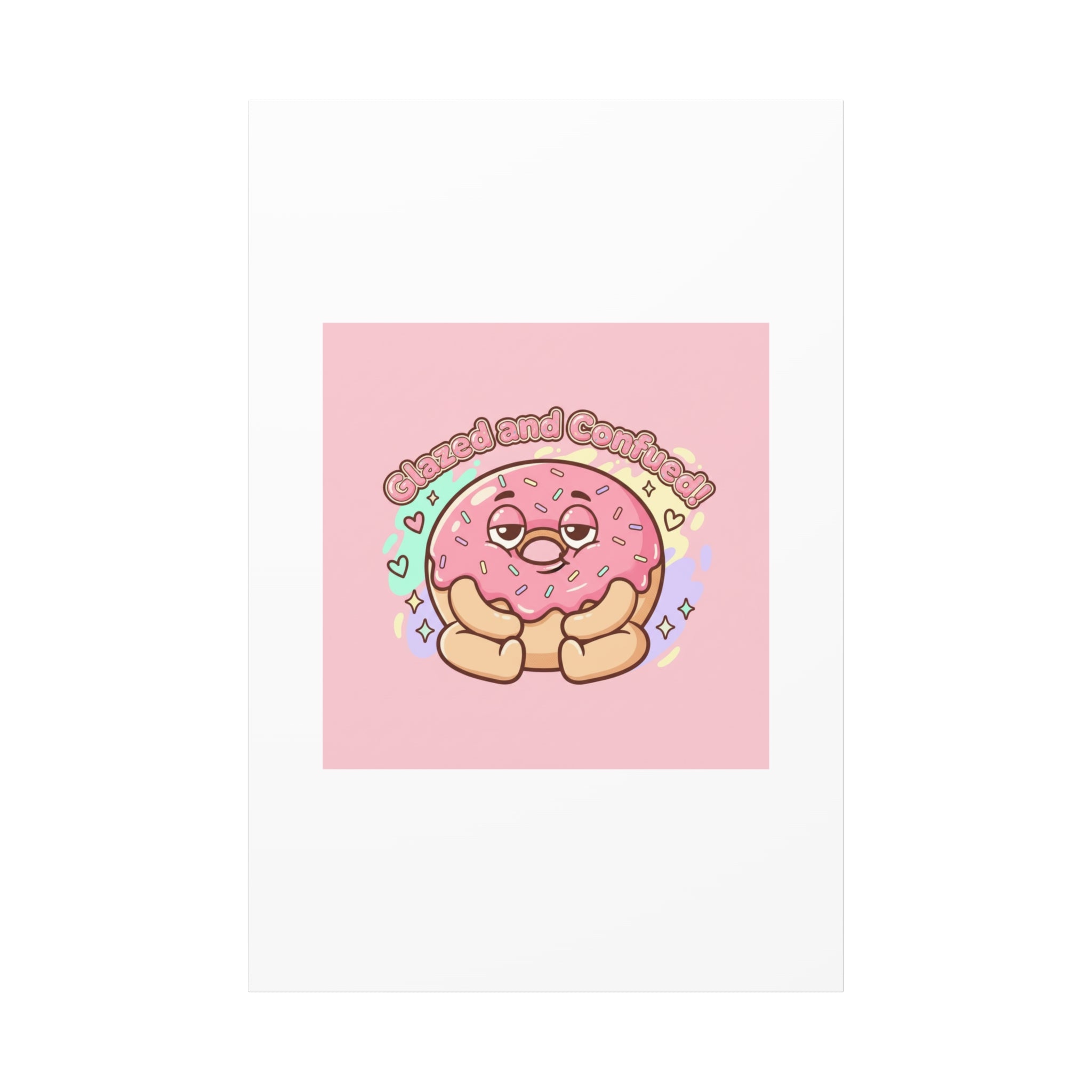 Glazed and Confused Donut Art, Canvas