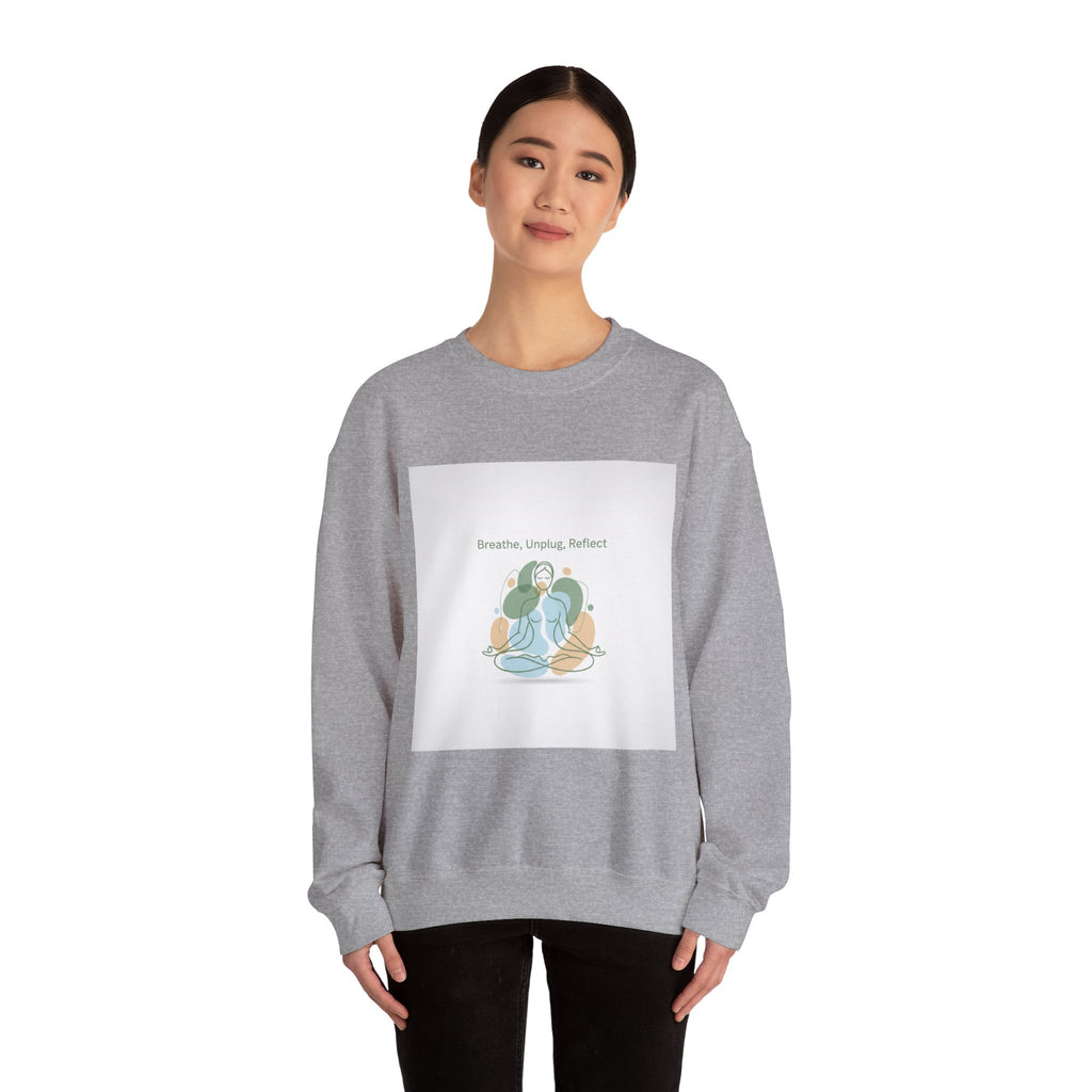 Breathe Unplug Reflect Sweatshirt | Digital Detox, News Detox