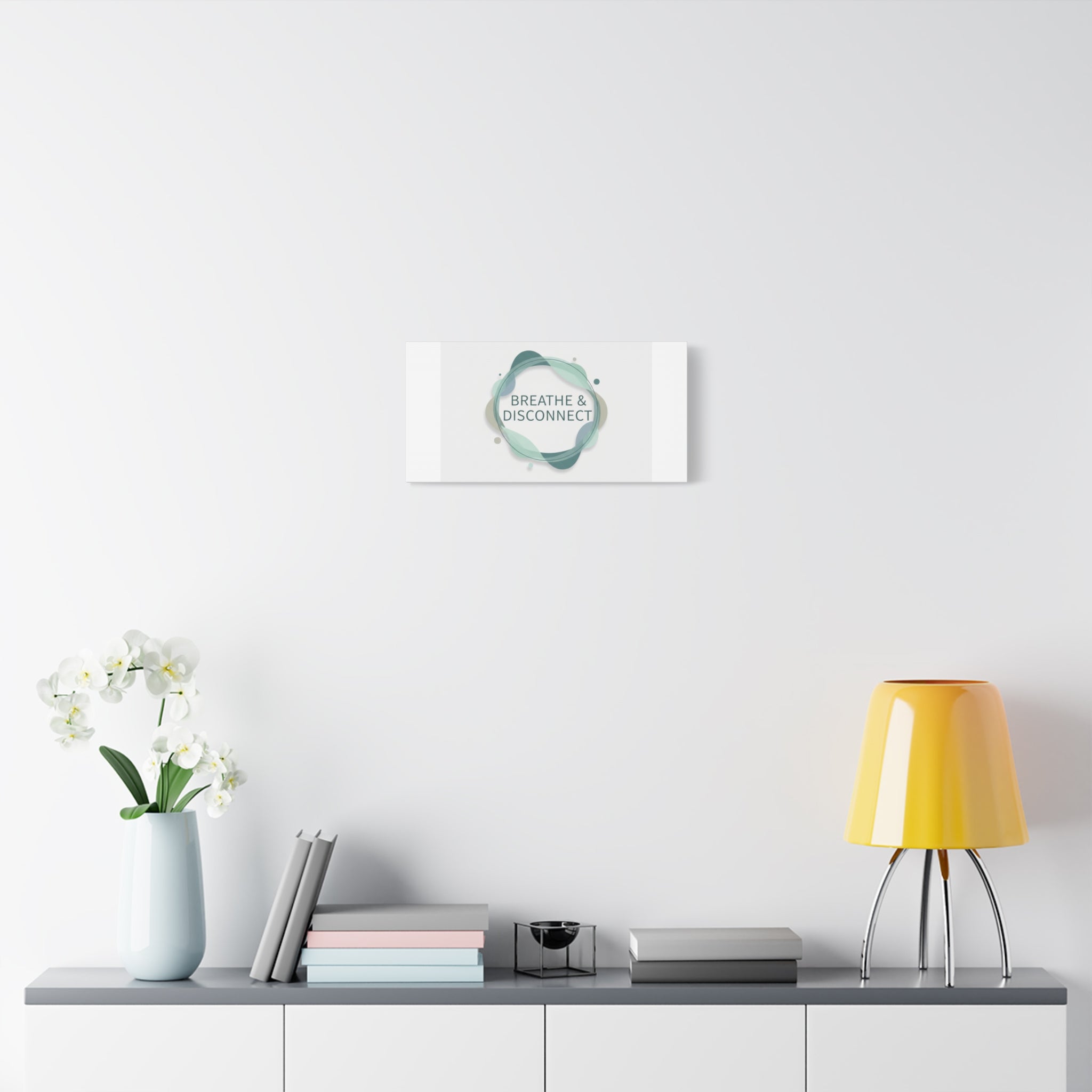 Breathe & Disconnect Canvas | Digital Detox, Mindfulness Wall Art
