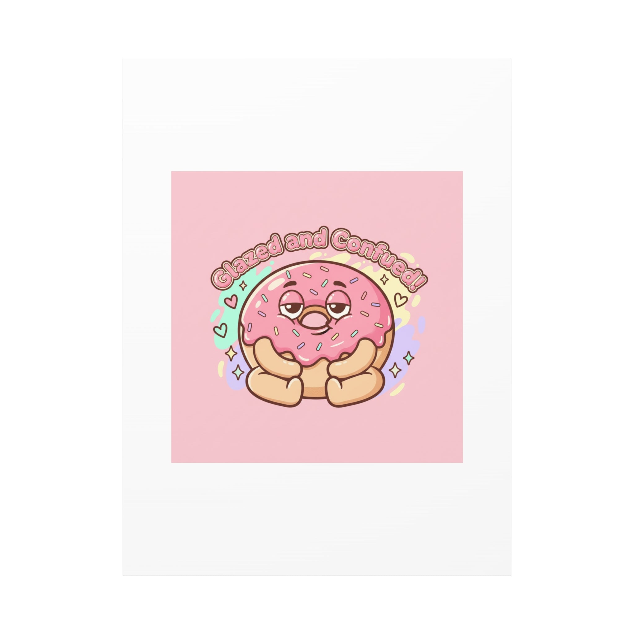 Glazed and Confused Donut Art, Canvas