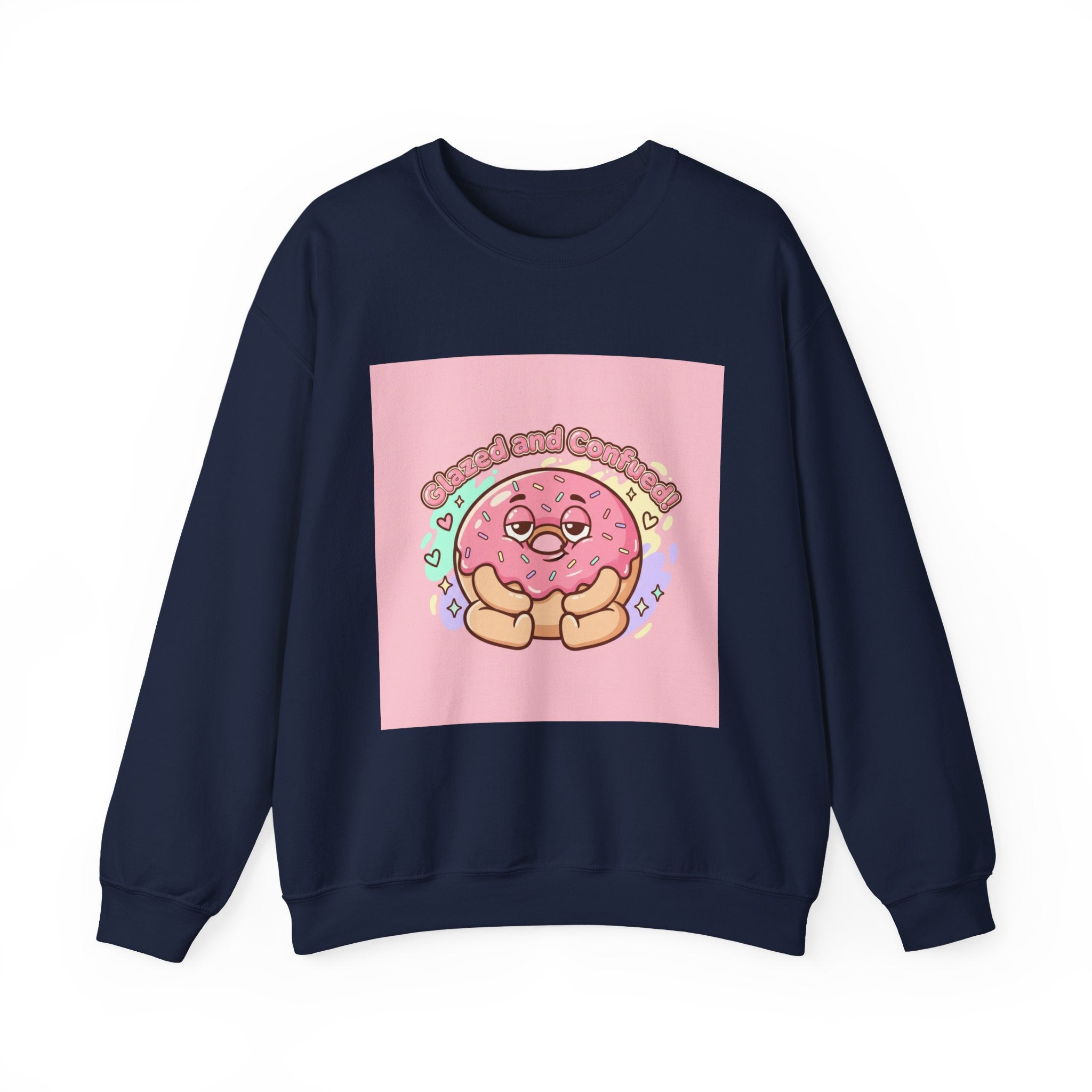 Donut Self Care Sweatshirt | food pun shirt, cozy snack humor