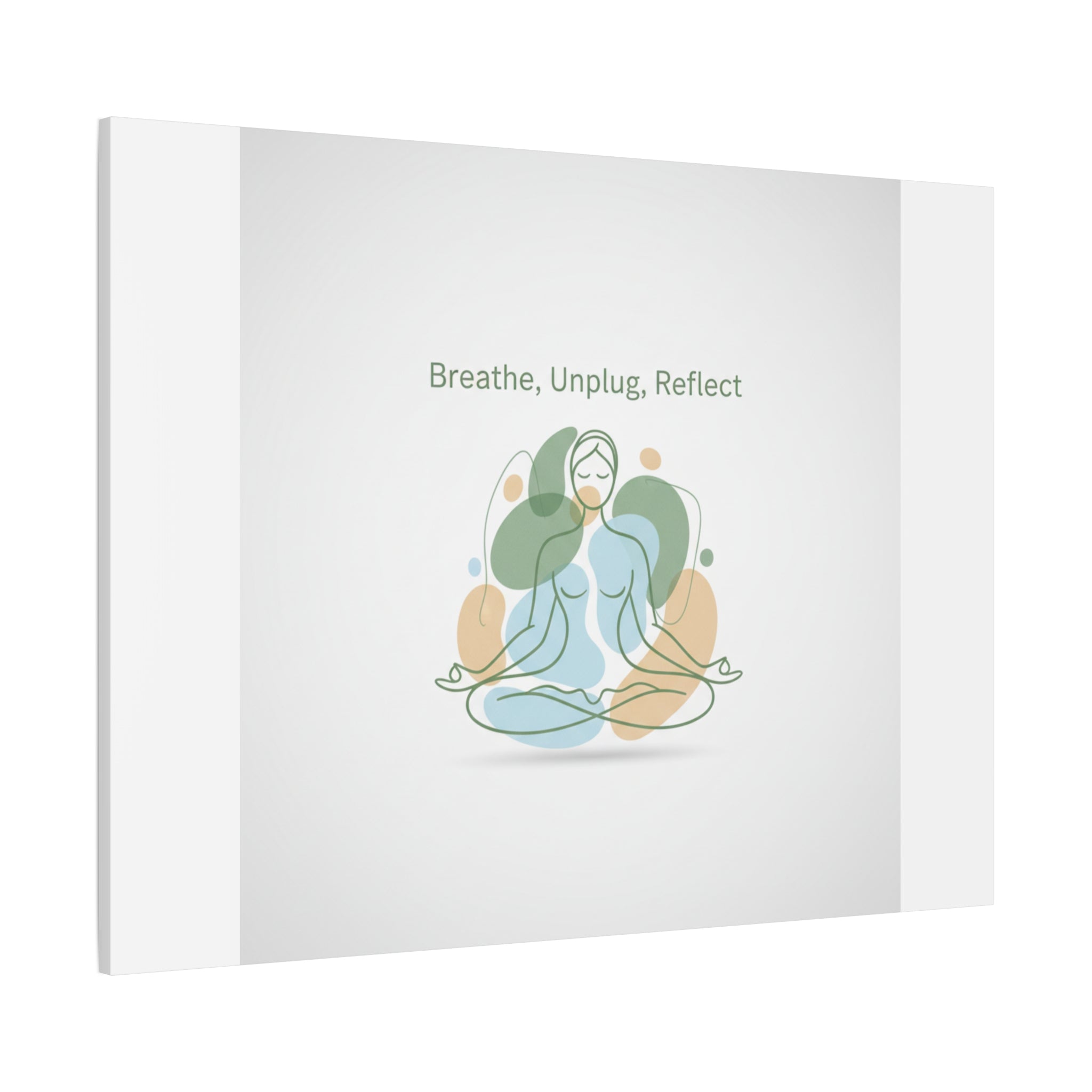 Breathe Unplug Reflect Canvas | Digital Detox, Mindfulness Wall Art