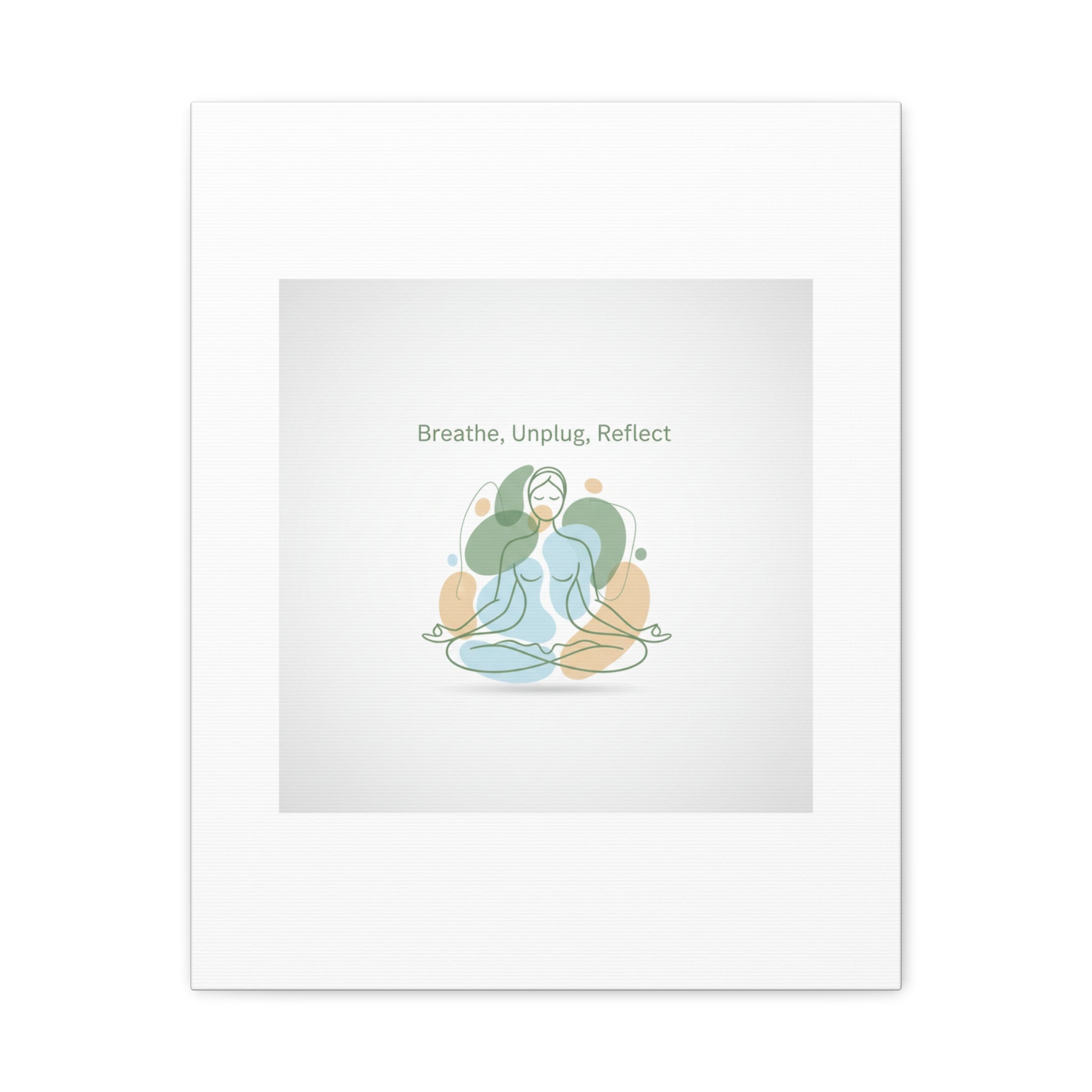 Breathe Unplug Reflect Canvas | Digital Detox, Mindfulness Wall Art