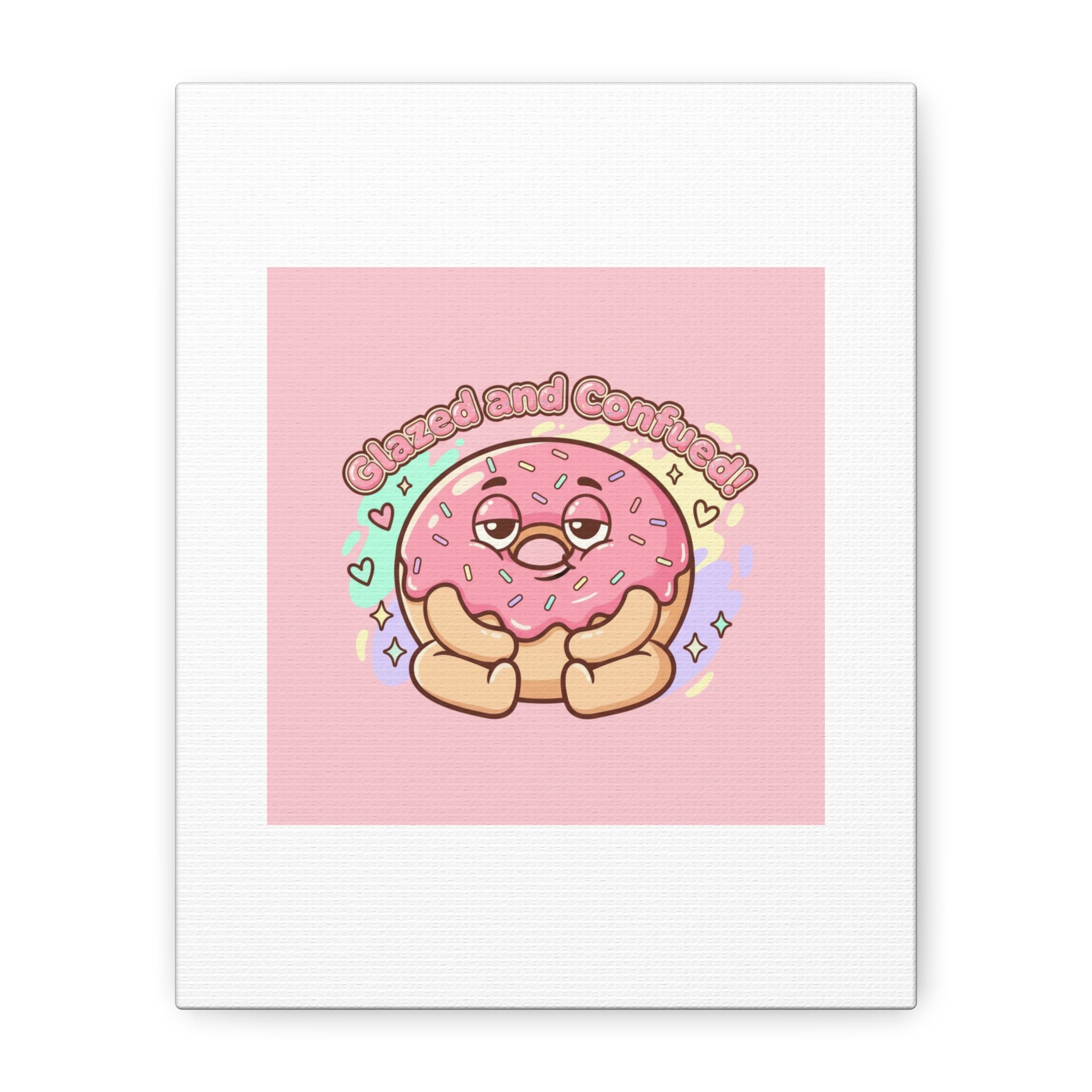Glazed and Confused Donut Art, Canvas