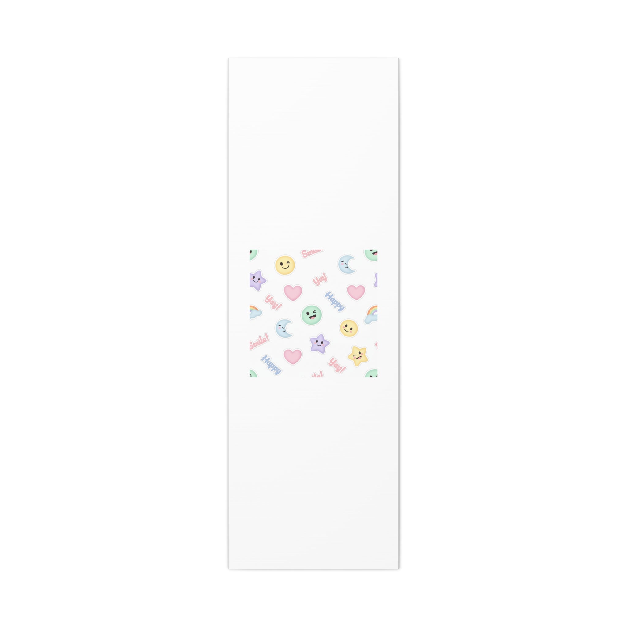 Hand-Drawn Emoticon Pattern Canvas | Cute Emoji Sticker Pastel Print