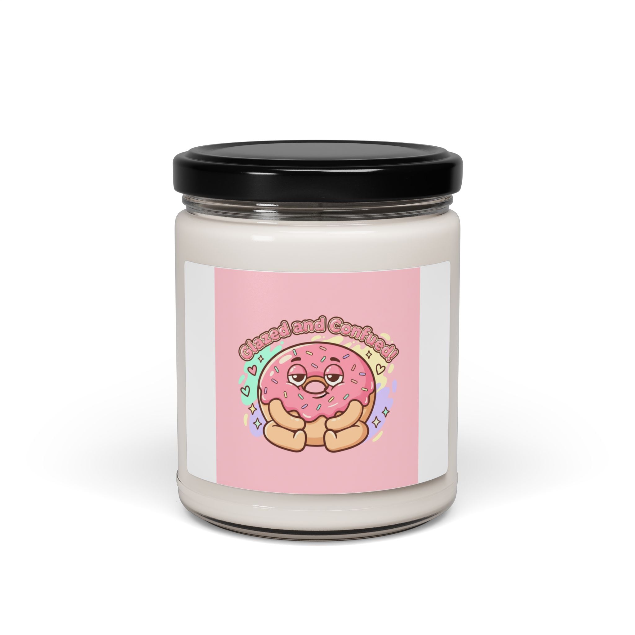 Cozy Donut Pun Candle | Soy Candle, Pastel Food Cartoon