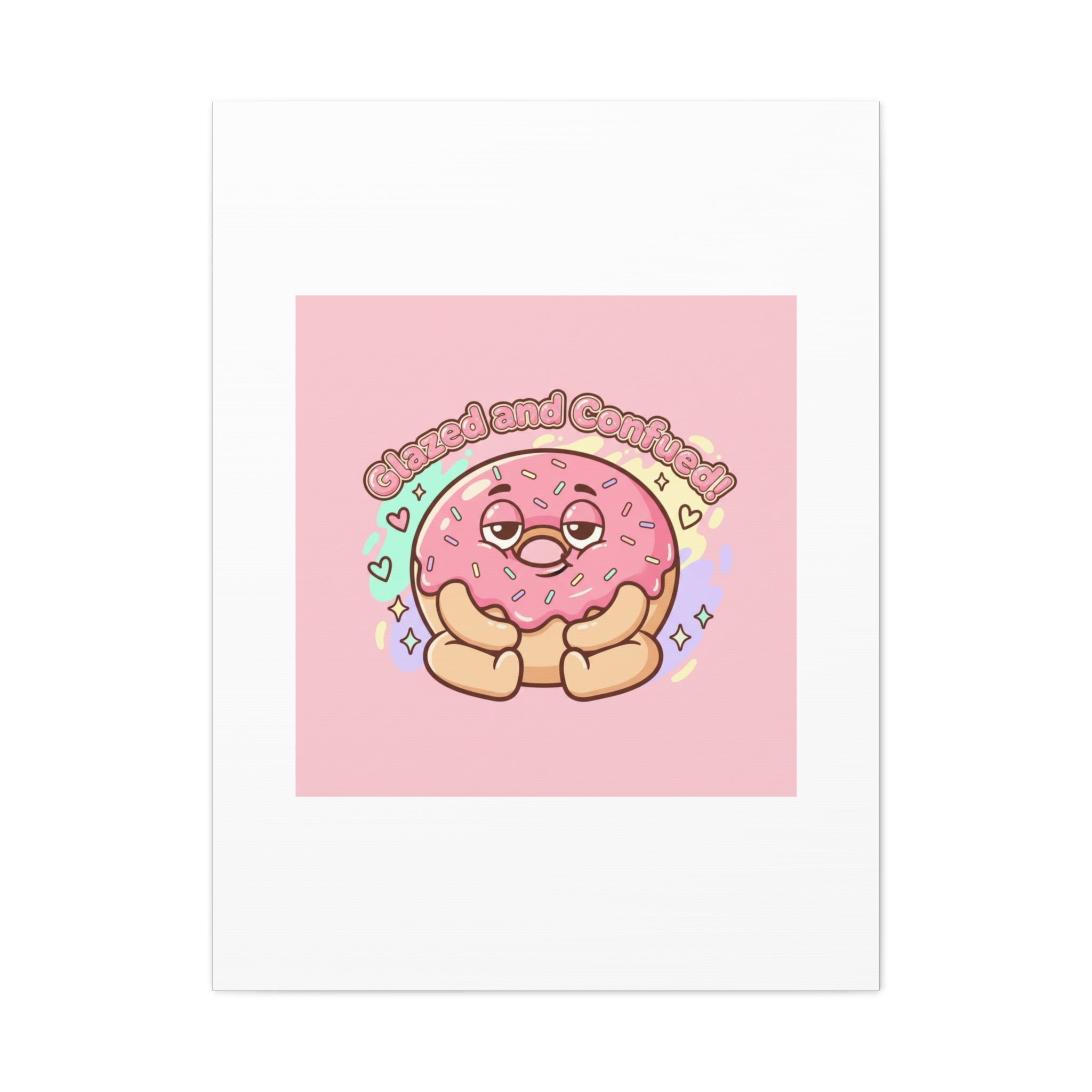 Glazed and Confused Donut Art, Canvas