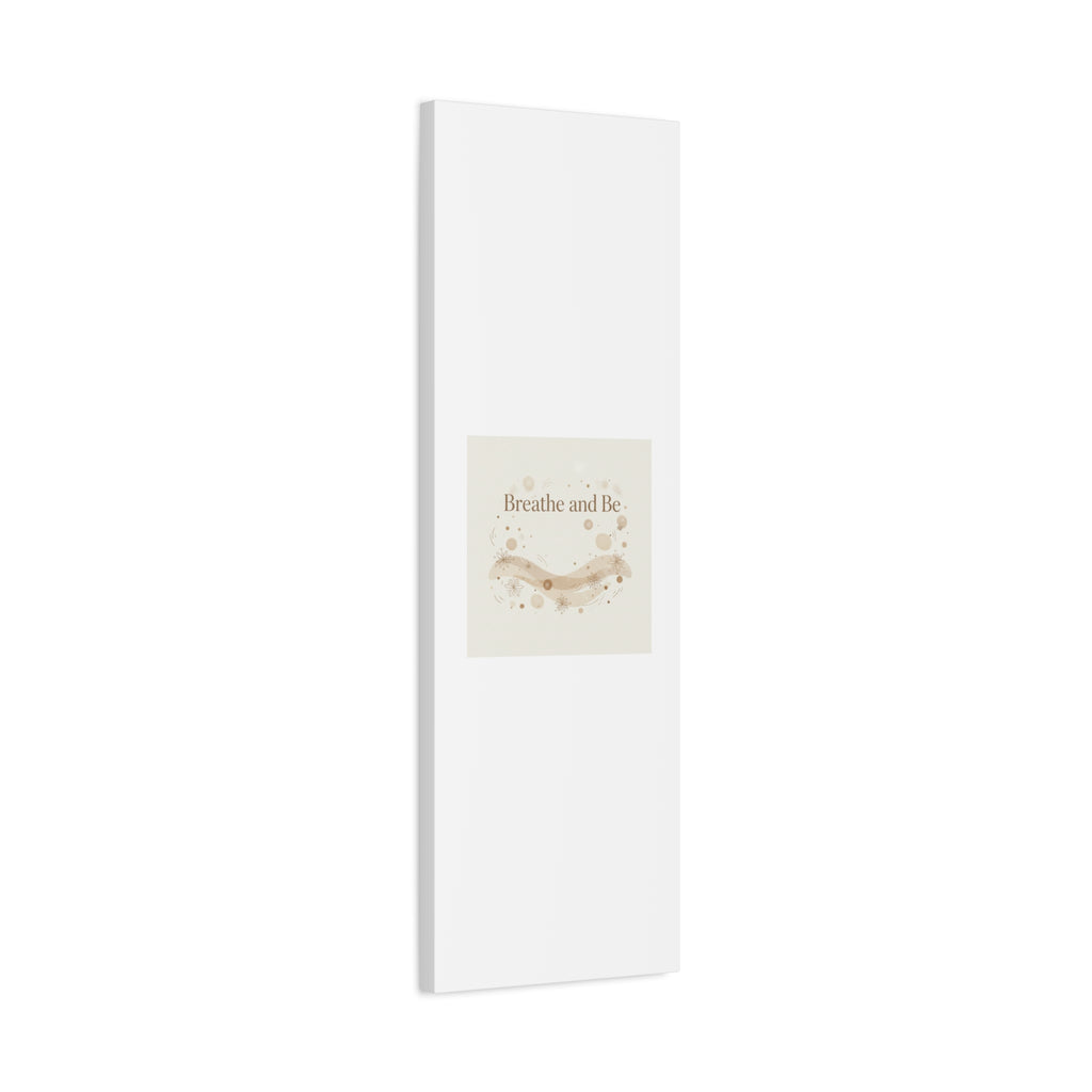 Breathe and Be Canvas, Minimal Cozy Slow Life Wall Art | Neutral Micro-Print