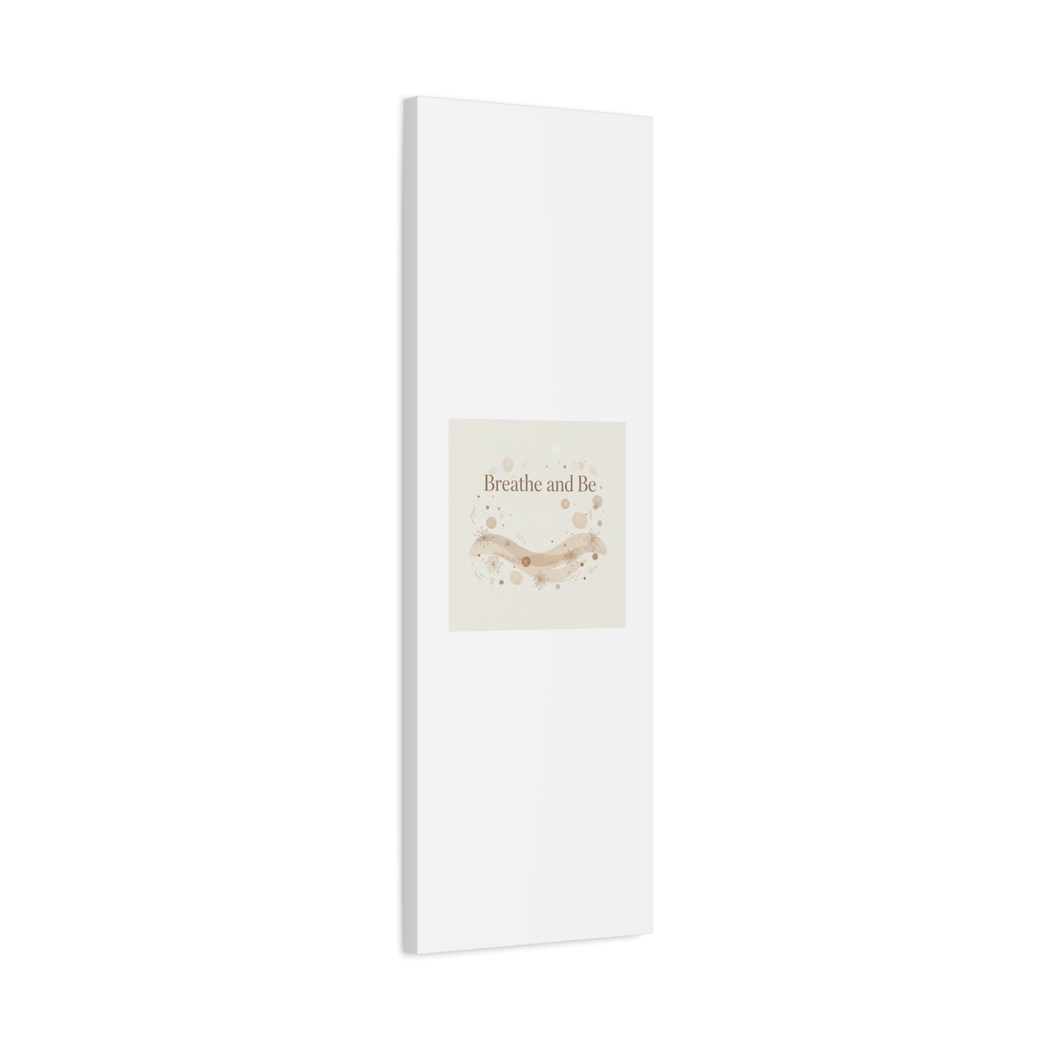 Breathe and Be Canvas, Minimal Cozy Slow Life Wall Art | Neutral Micro-Print
