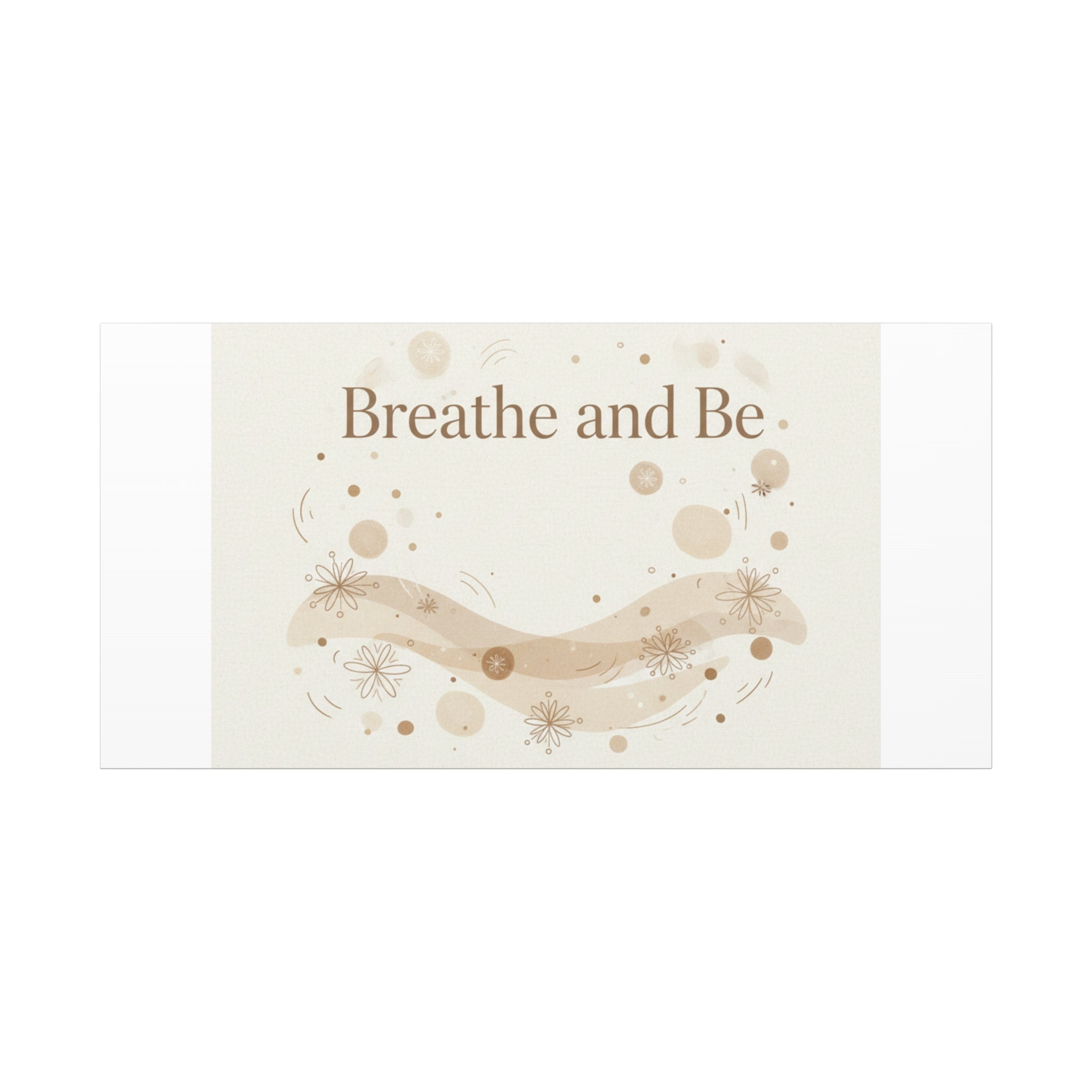 Breathe and Be Canvas, Minimal Cozy Slow Life Wall Art | Neutral Micro-Print