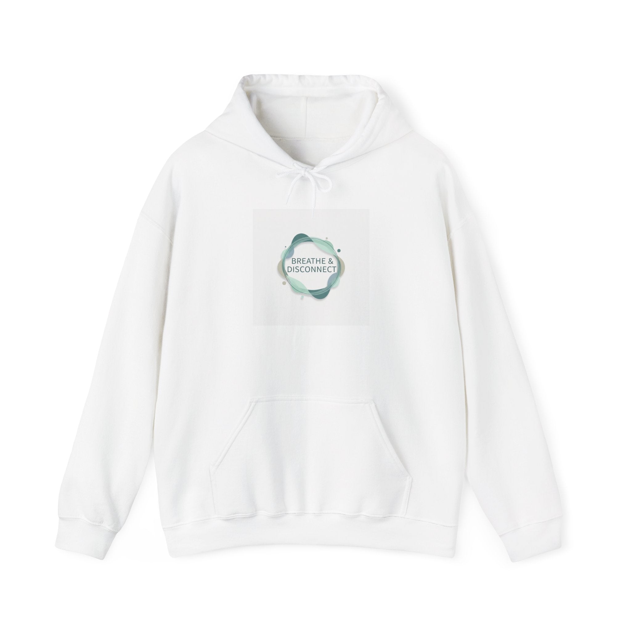 Breathe & Disconnect Hoodie | digital detox design, news detox sweatshirt