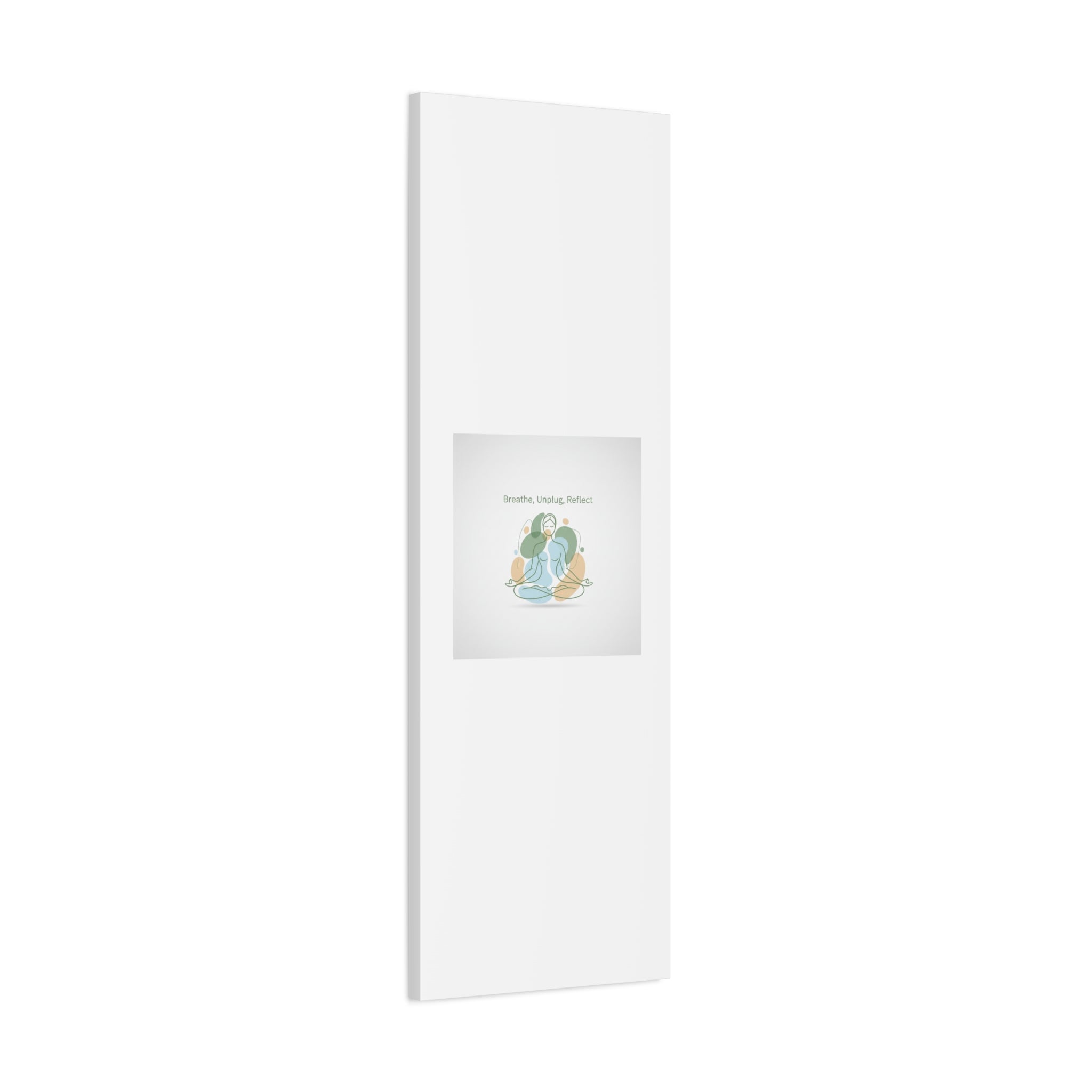 Breathe Unplug Reflect Canvas | Digital Detox, Mindfulness Wall Art