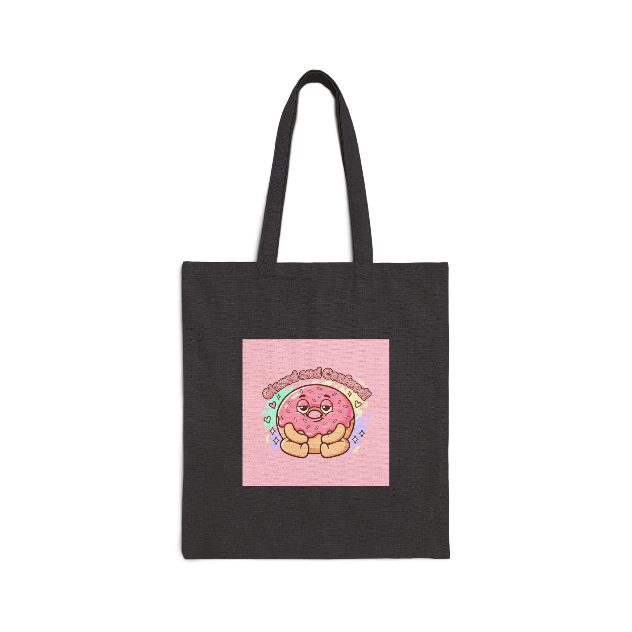 Cute Donut Cartoon Tote | Food Pun Snack Humor, Cozy Pastel Illustration