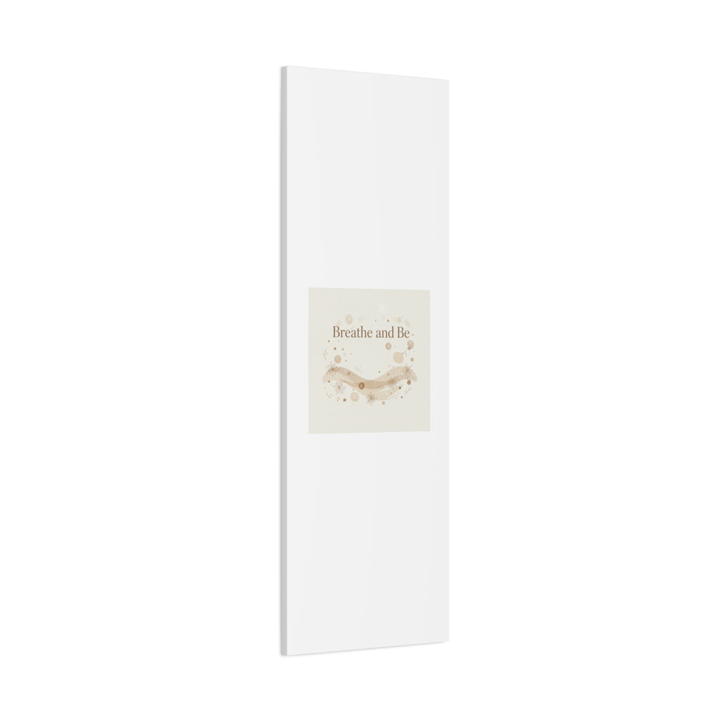 Breathe and Be Canvas, Minimal Cozy Slow Life Wall Art | Neutral Micro-Print