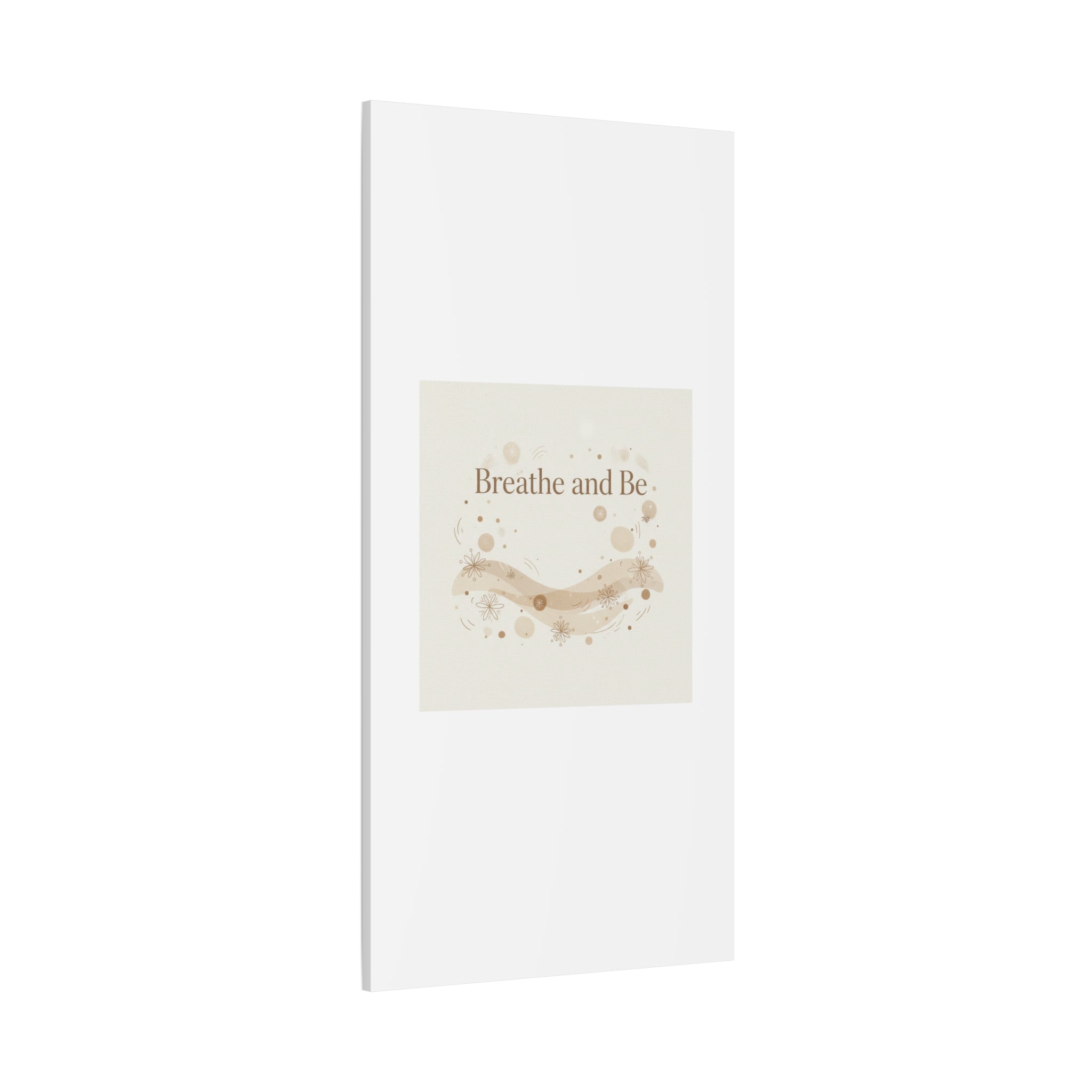 Breathe and Be Canvas, Minimal Cozy Slow Life Wall Art | Neutral Micro-Print