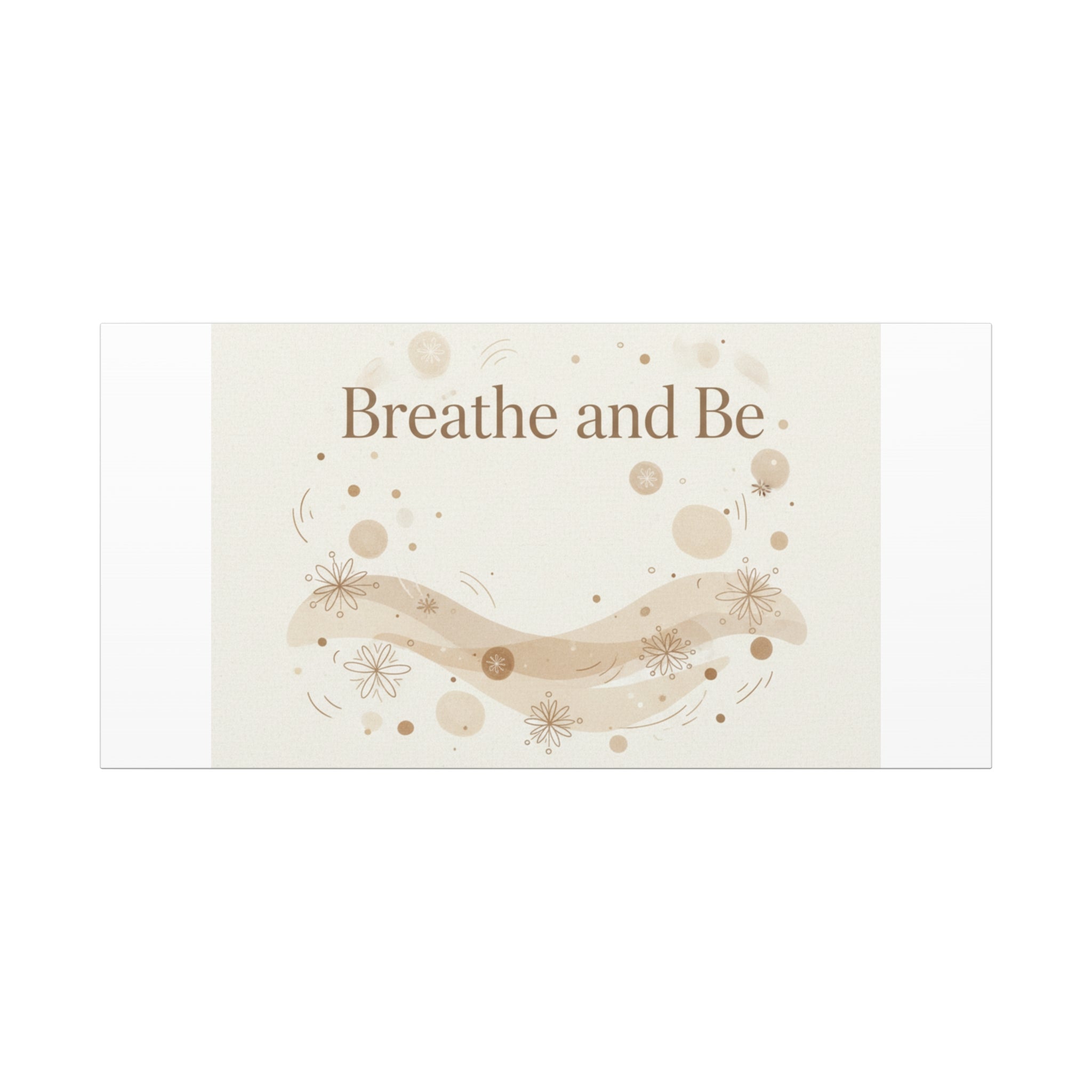 Breathe and Be Canvas, Minimal Cozy Slow Life Wall Art | Neutral Micro-Print