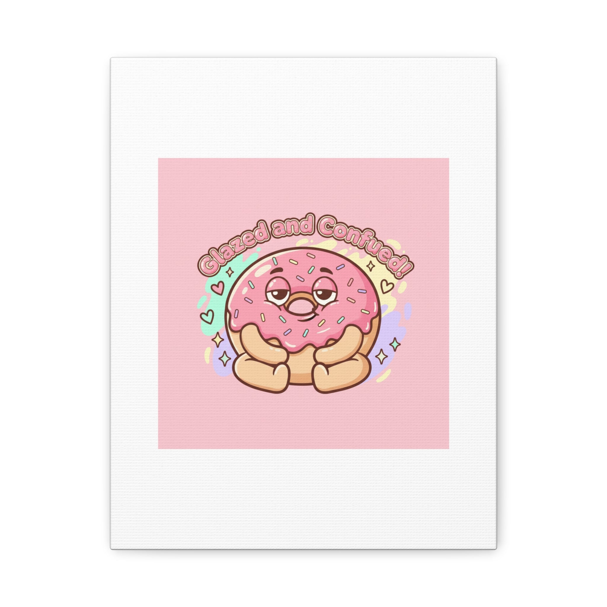 Glazed and Confused Donut Art, Canvas