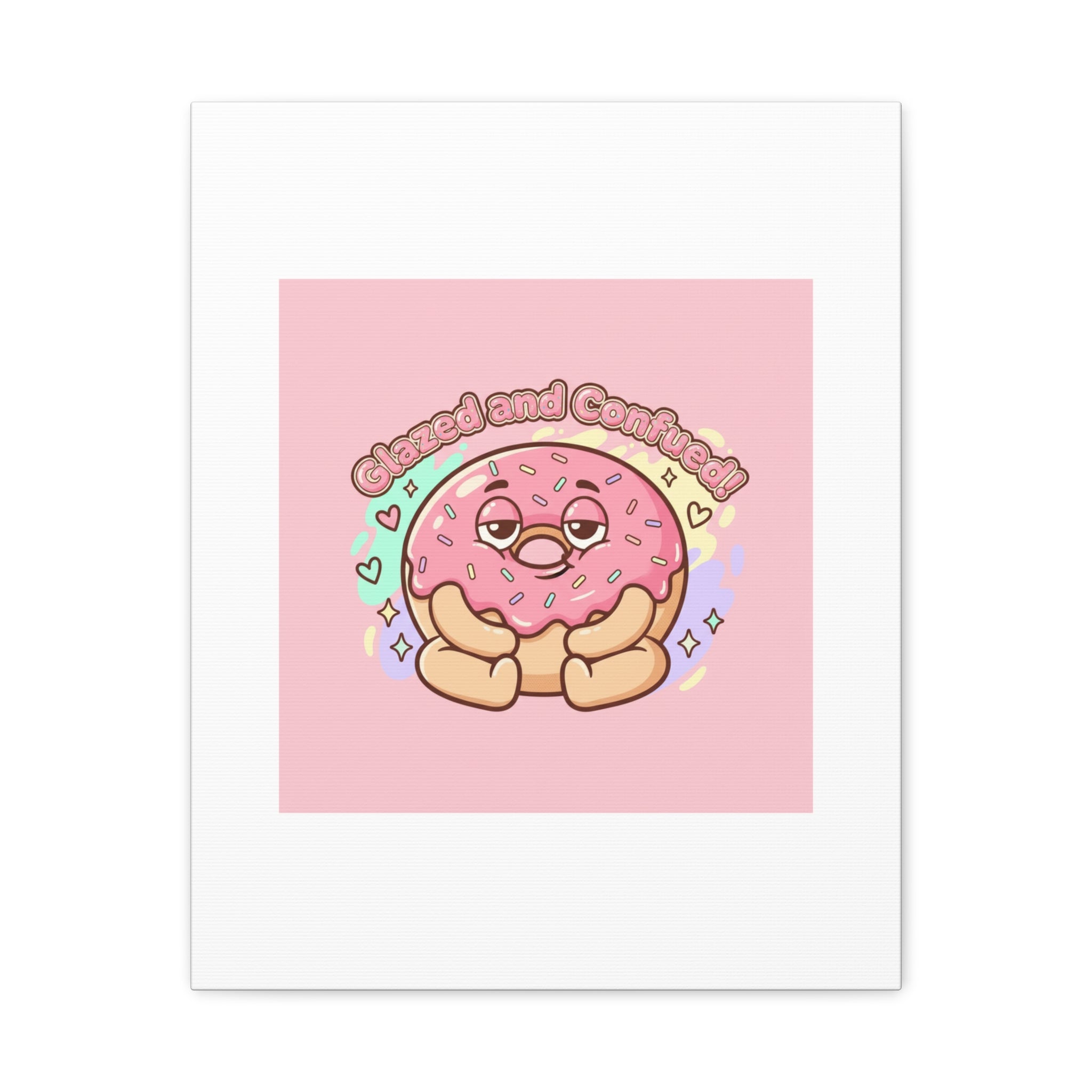 Glazed and Confused Donut Art, Canvas