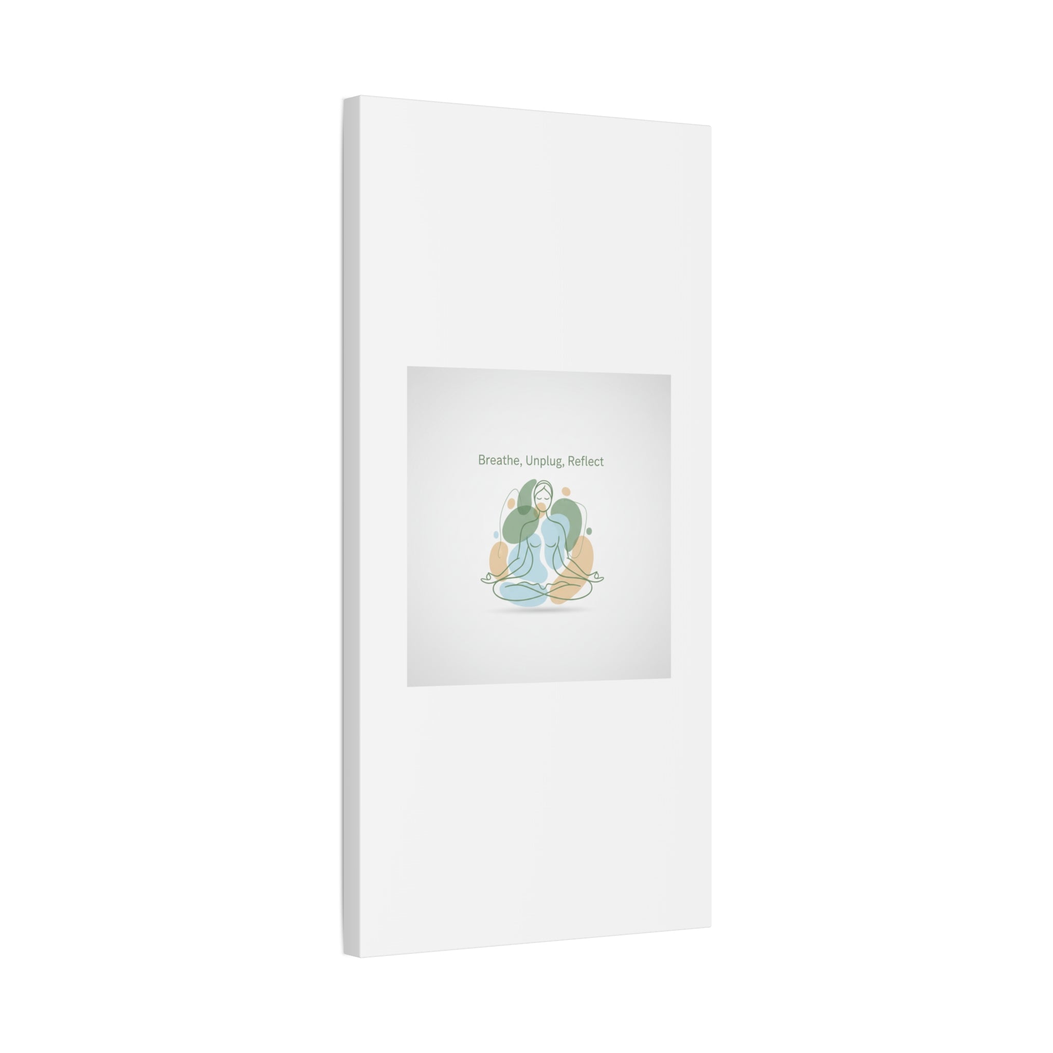 Breathe Unplug Reflect Canvas | Digital Detox, Mindfulness Wall Art