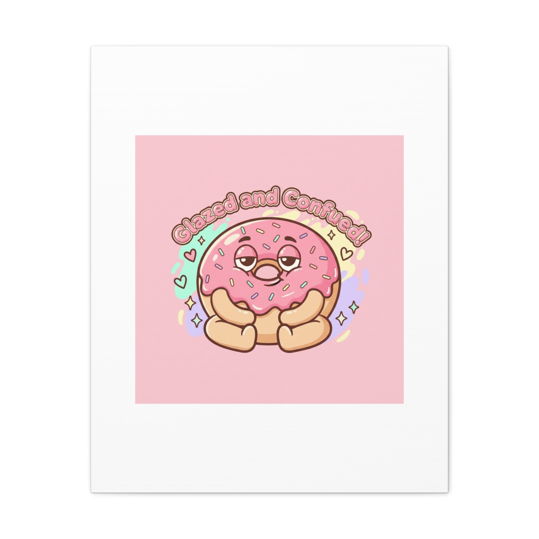 Glazed and Confused Donut Art, Canvas