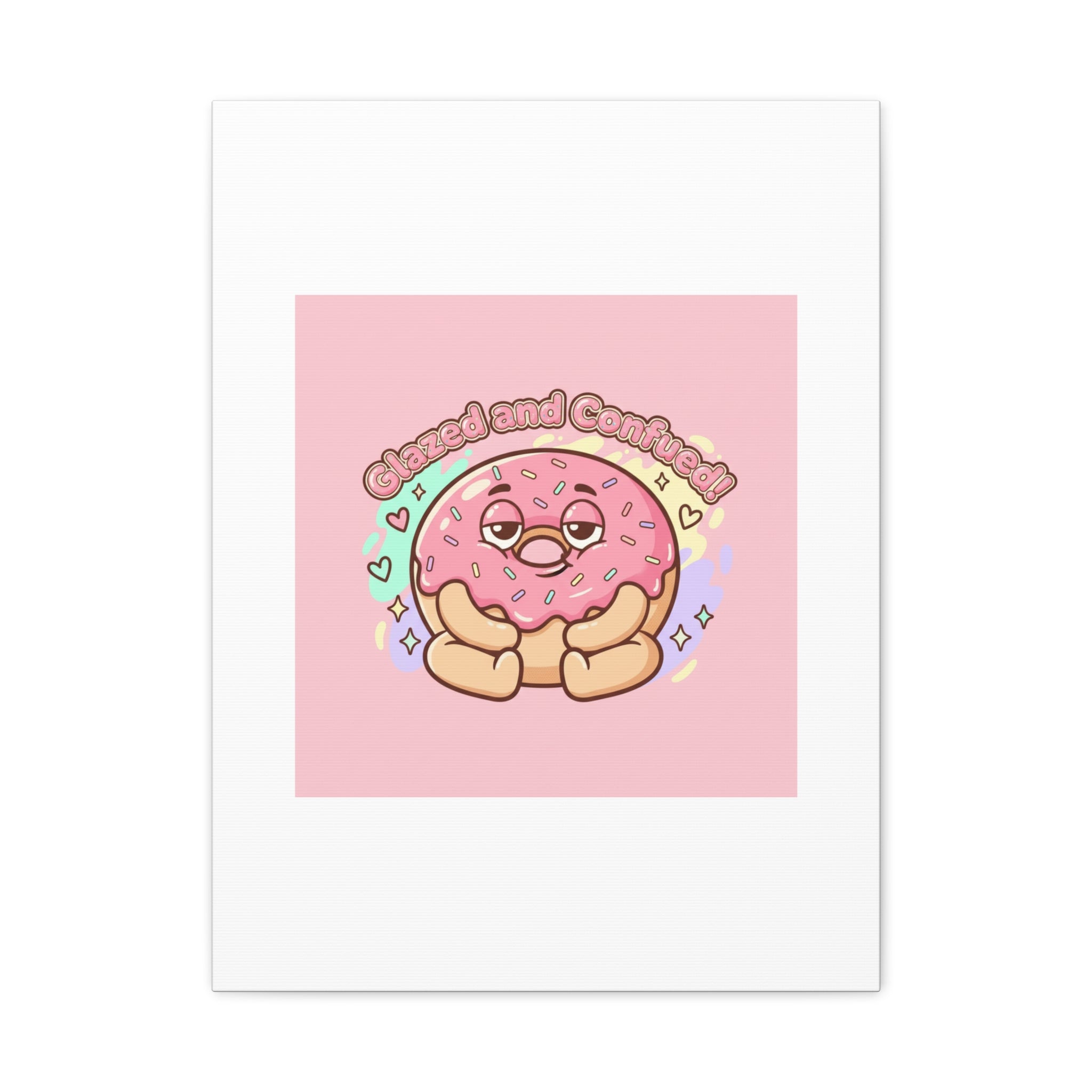 Glazed and Confused Donut Art, Canvas