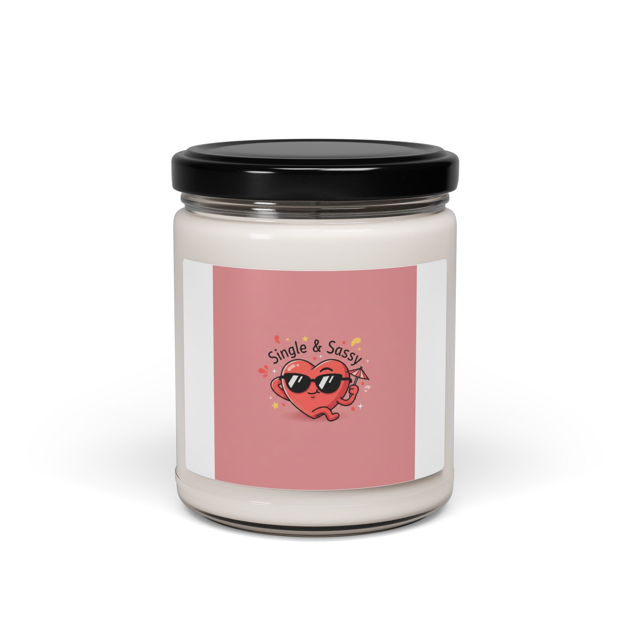 Single & Sassy Soy Candle | Anti Valentine, Sarcastic Quote, Pink Label