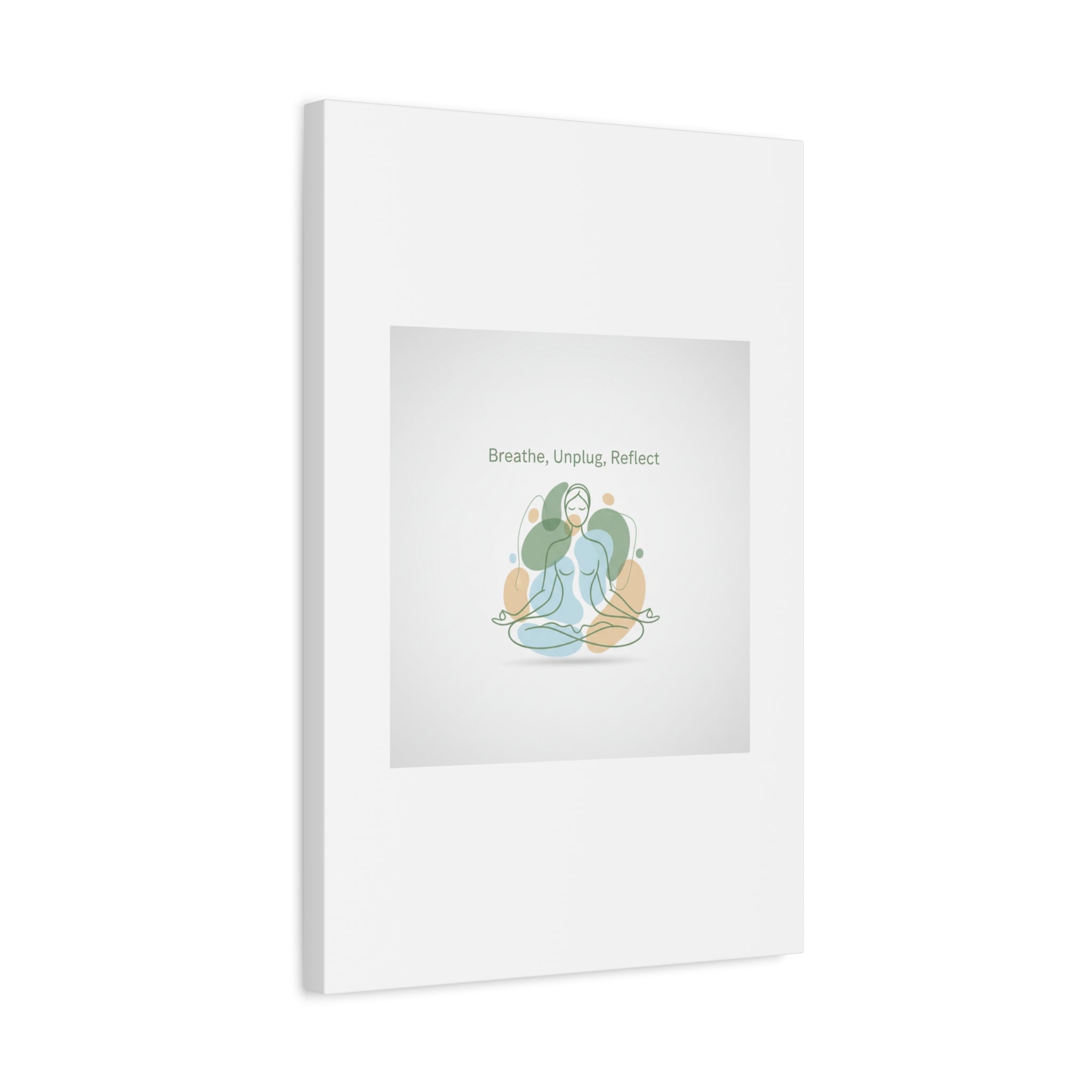 Breathe Unplug Reflect Canvas | Digital Detox, Mindfulness Wall Art