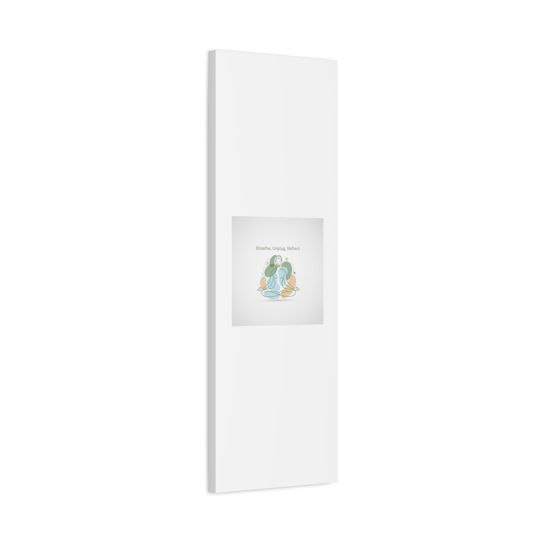 Breathe Unplug Reflect Canvas | Digital Detox, Mindfulness Wall Art