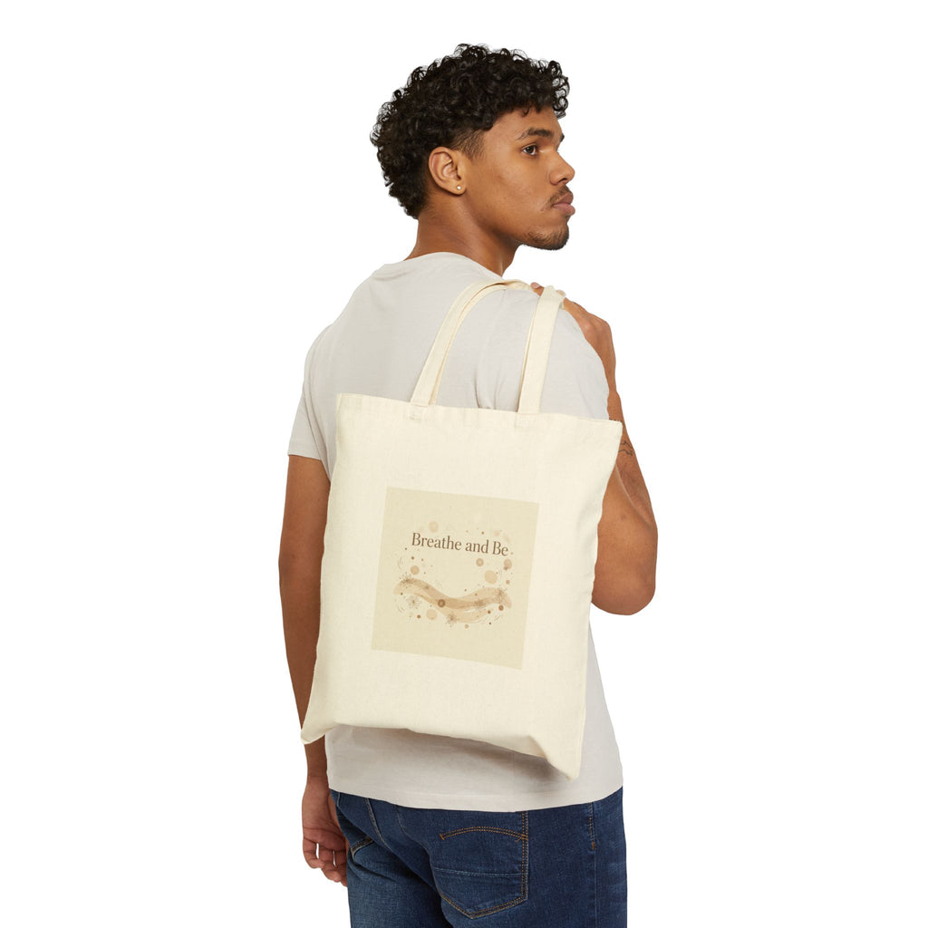Breathe and Be Tote | Cozy Winter Minimalism, Slow Life Canvas