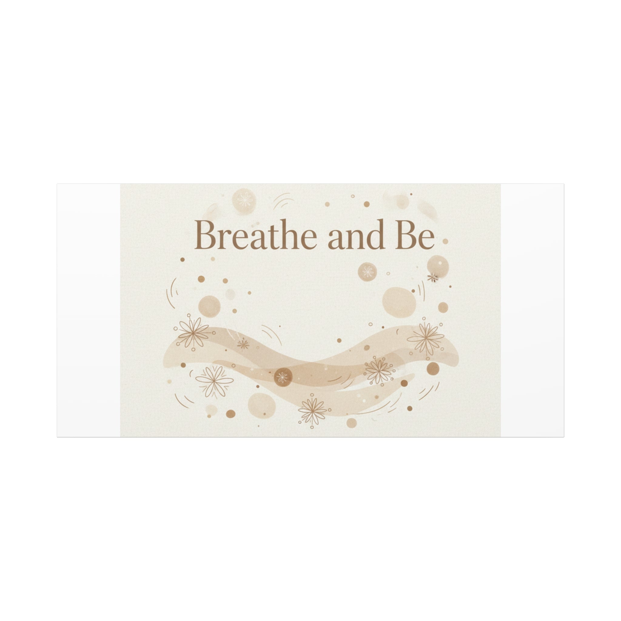 Breathe and Be Canvas, Minimal Cozy Slow Life Wall Art | Neutral Micro-Print