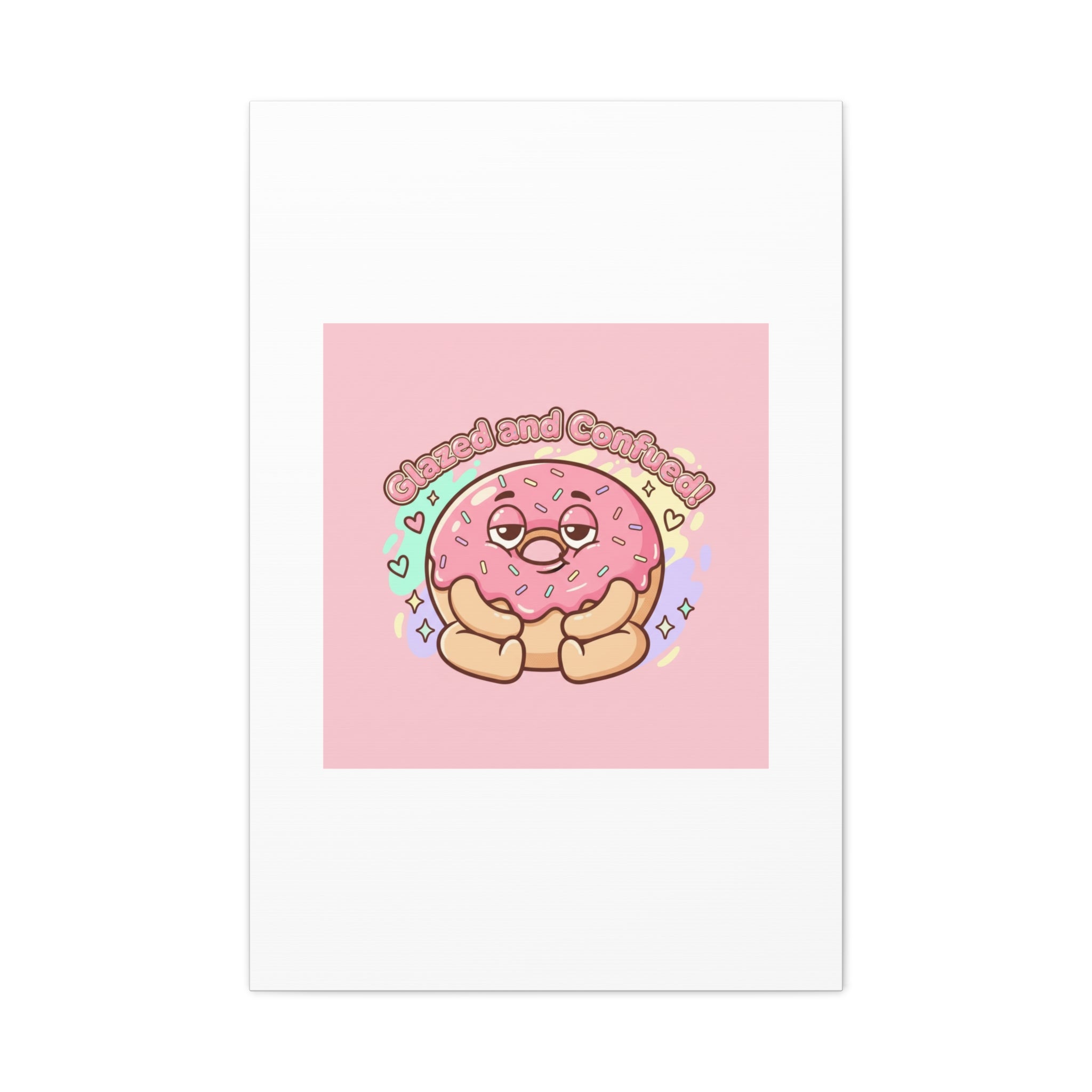 Glazed and Confused Donut Art, Canvas