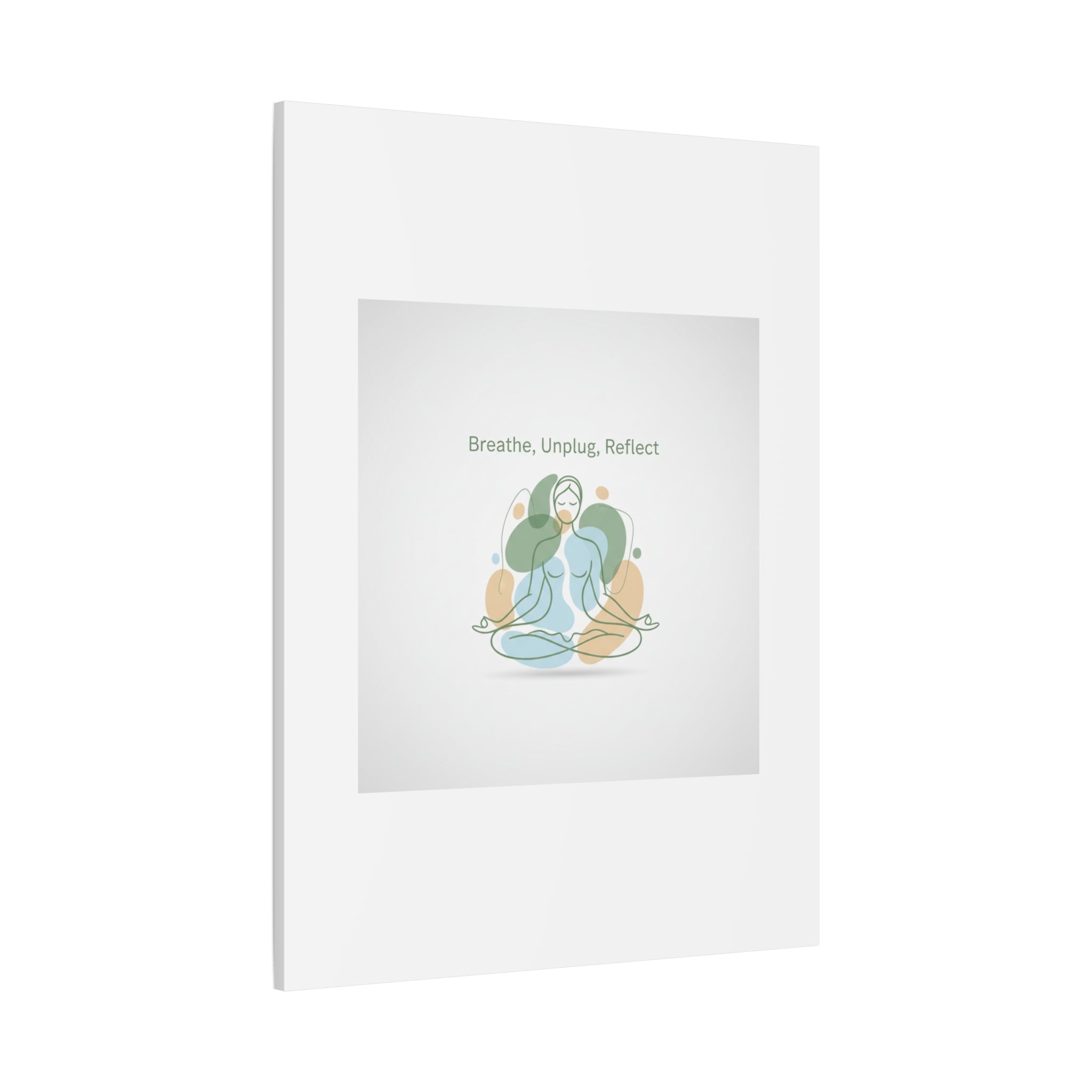 Breathe Unplug Reflect Canvas | Digital Detox, Mindfulness Wall Art