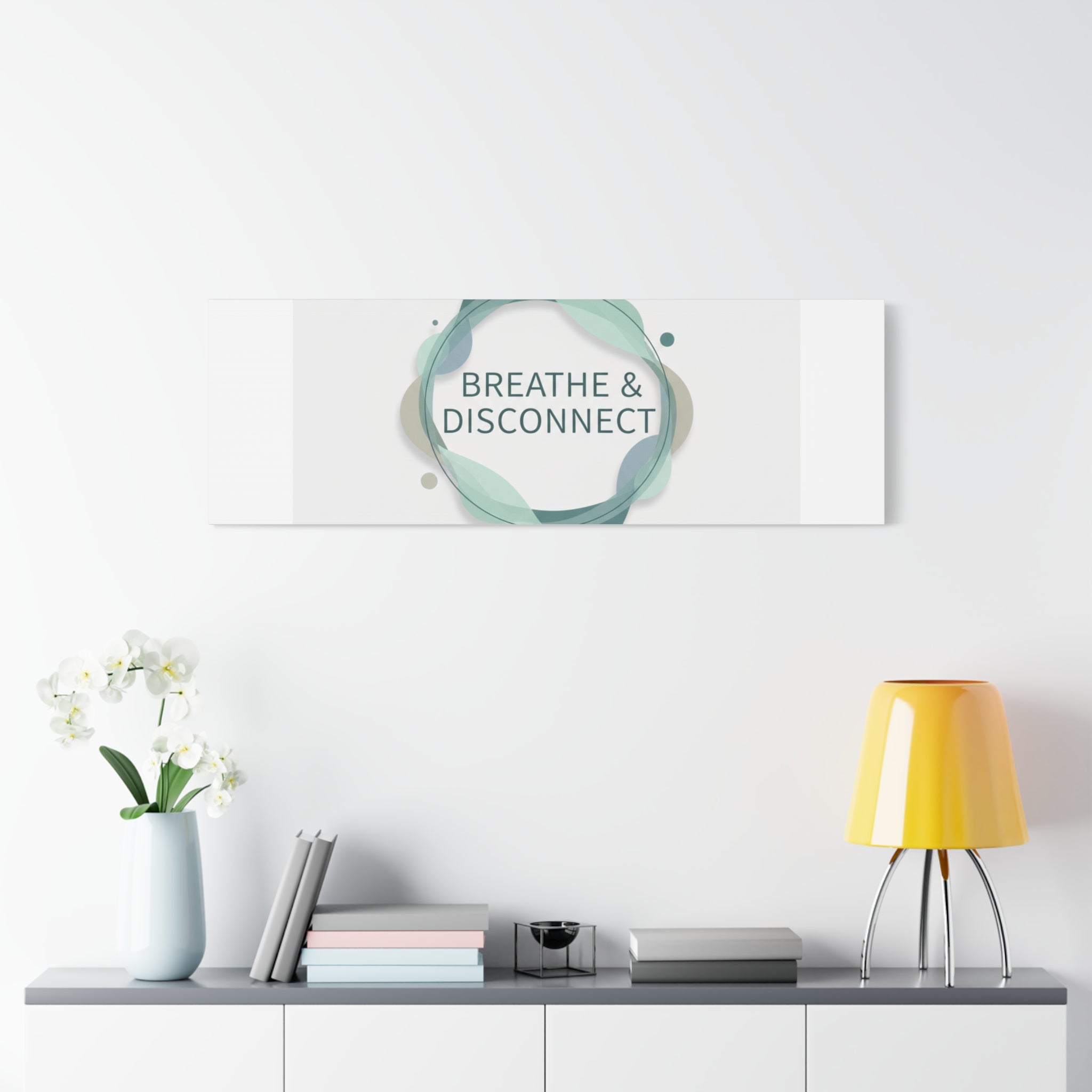 Breathe & Disconnect Canvas | Digital Detox, Mindfulness Wall Art