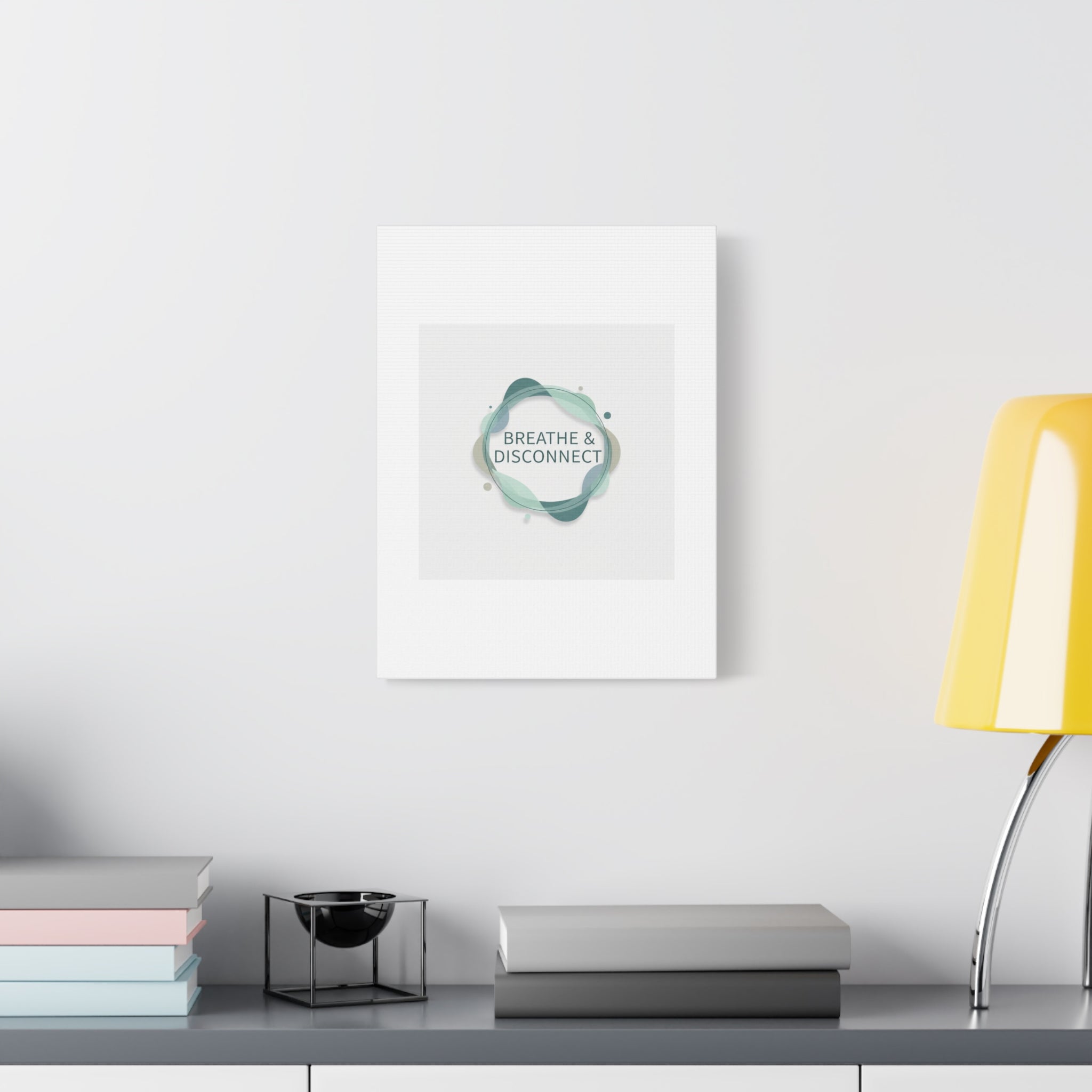 Breathe & Disconnect Canvas | Digital Detox, Mindfulness Wall Art