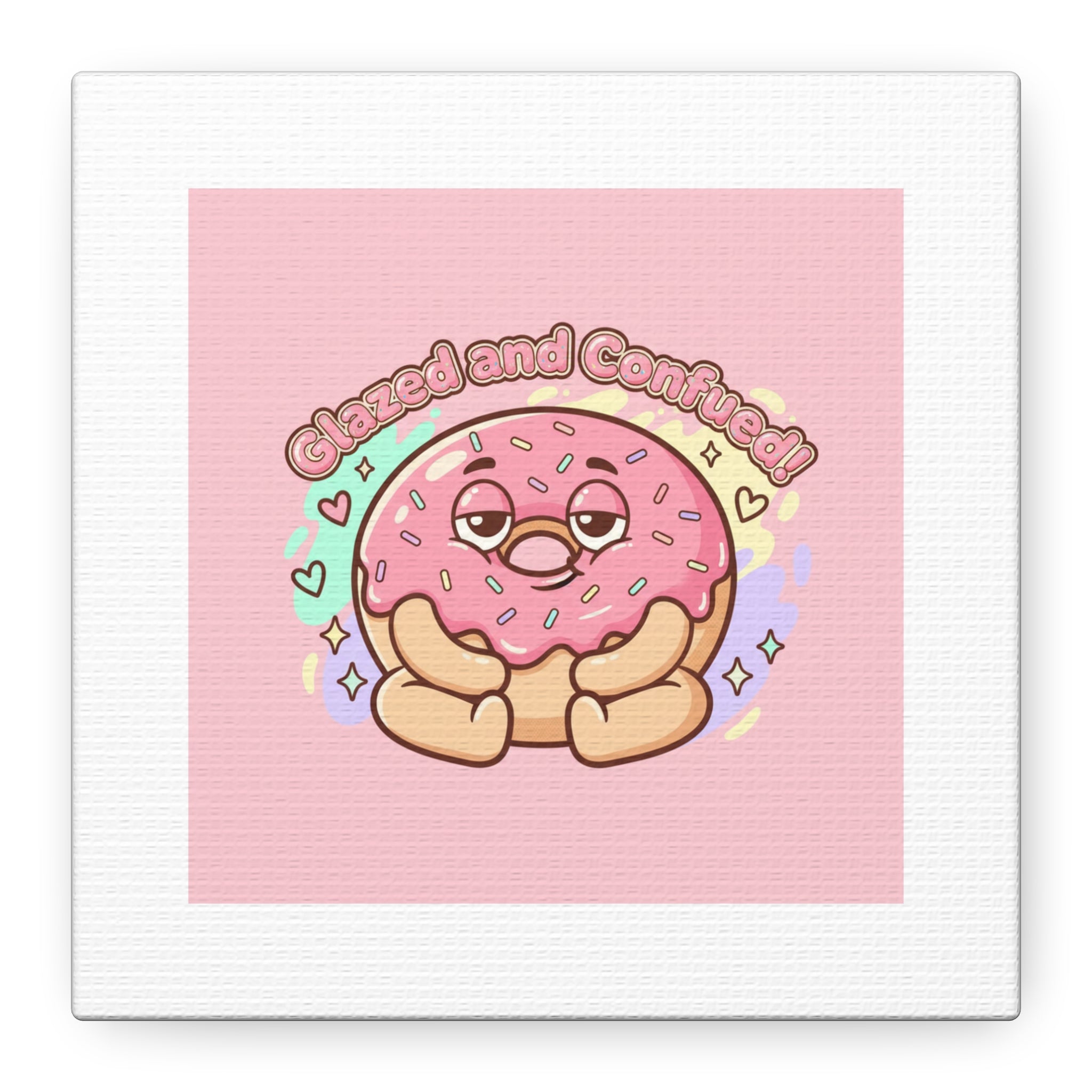 Glazed and Confused Donut Art, Canvas