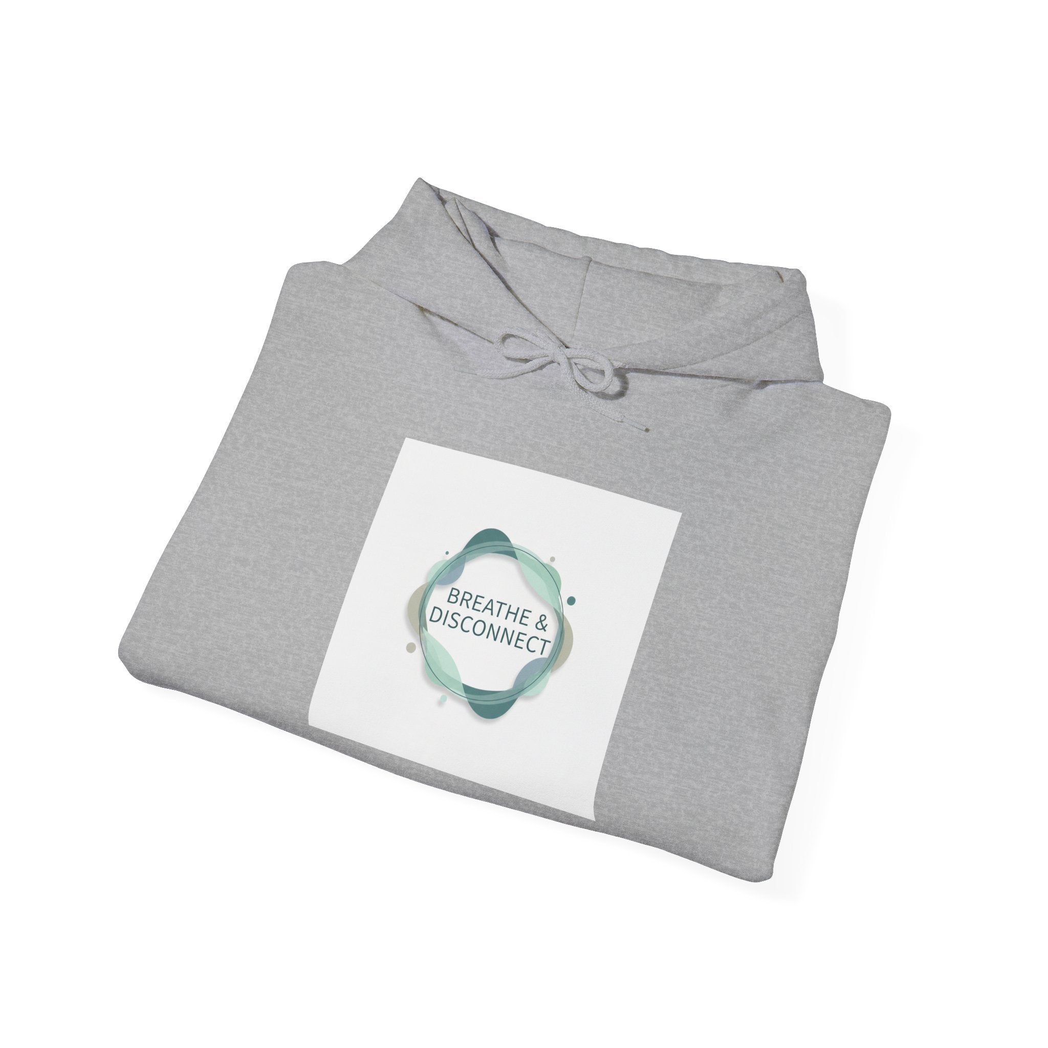 Breathe & Disconnect Hoodie | digital detox design, news detox sweatshirt