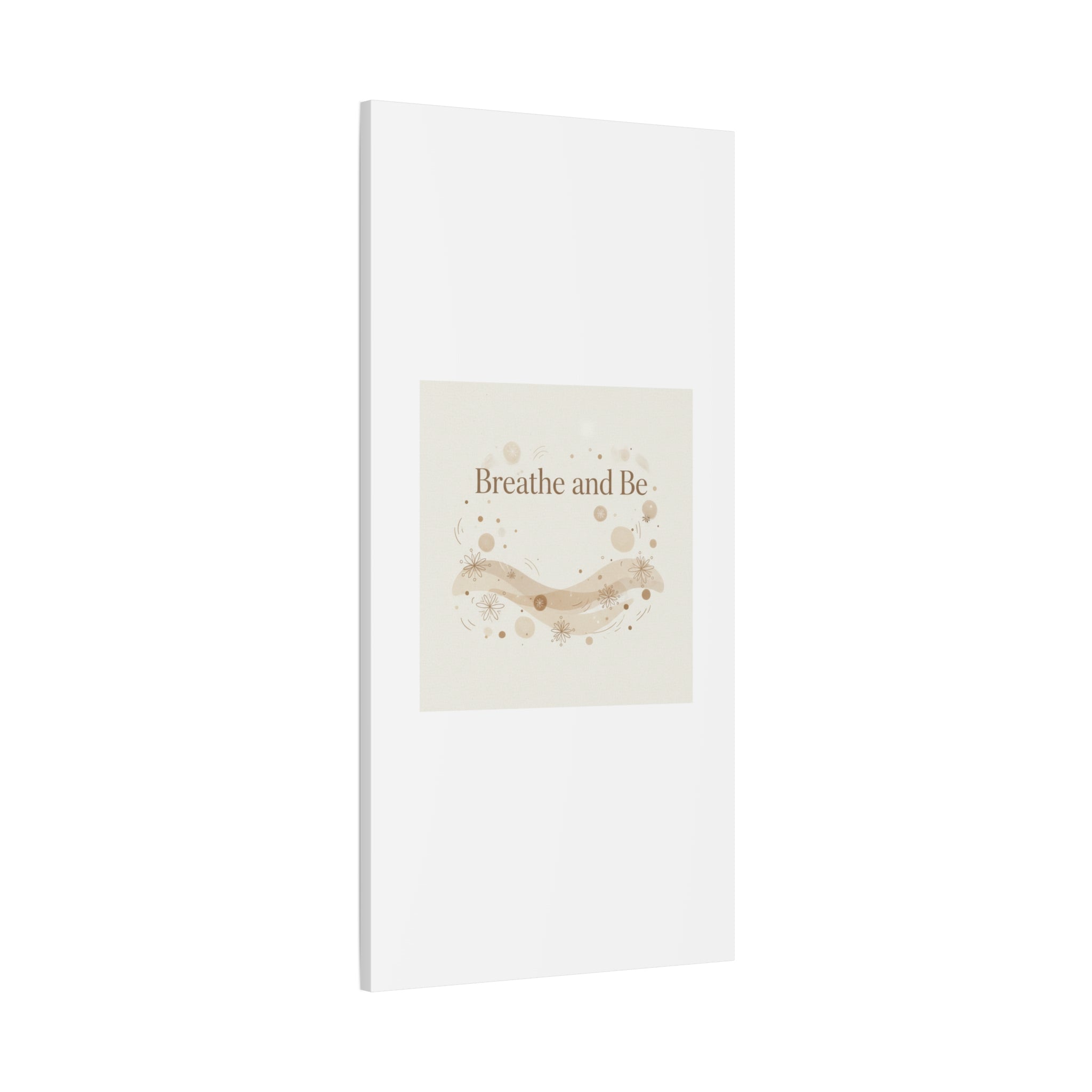 Breathe and Be Canvas, Minimal Cozy Slow Life Wall Art | Neutral Micro-Print
