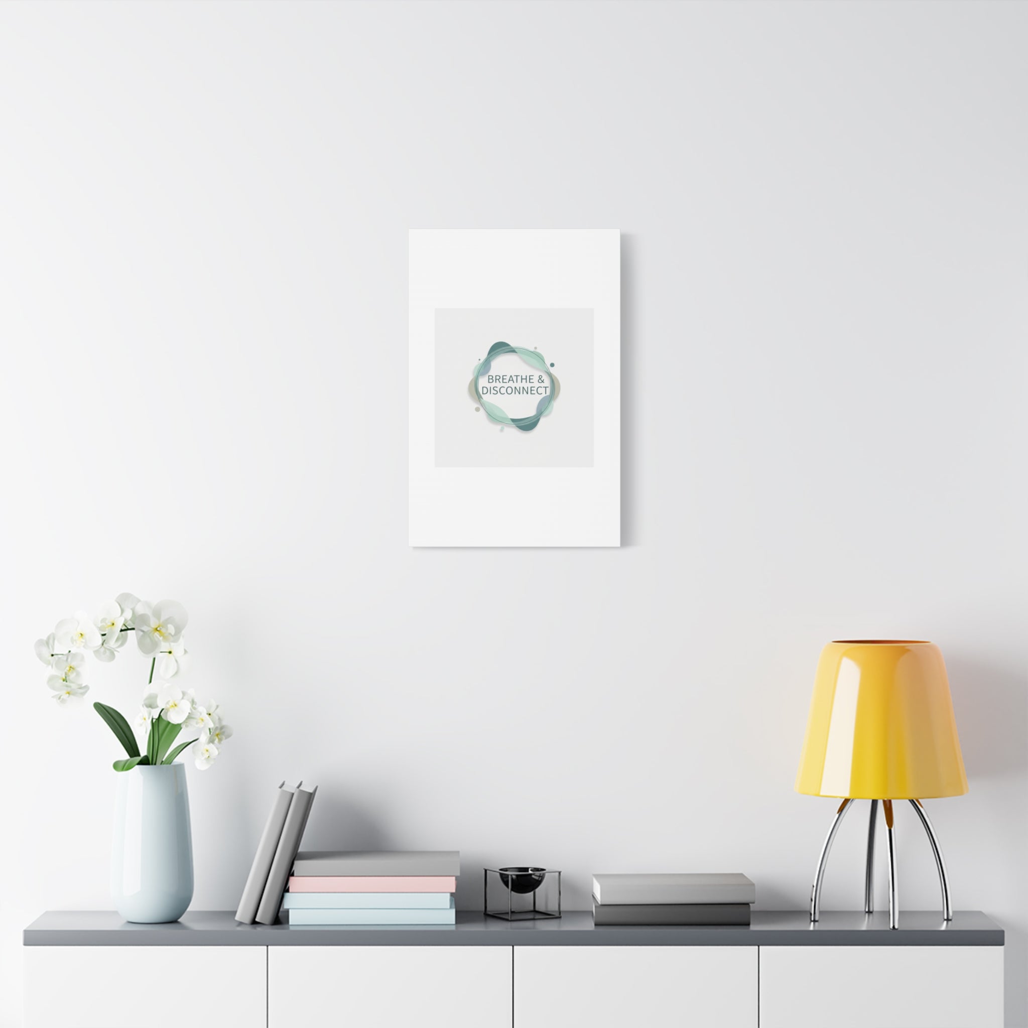 Breathe & Disconnect Canvas | Digital Detox, Mindfulness Wall Art