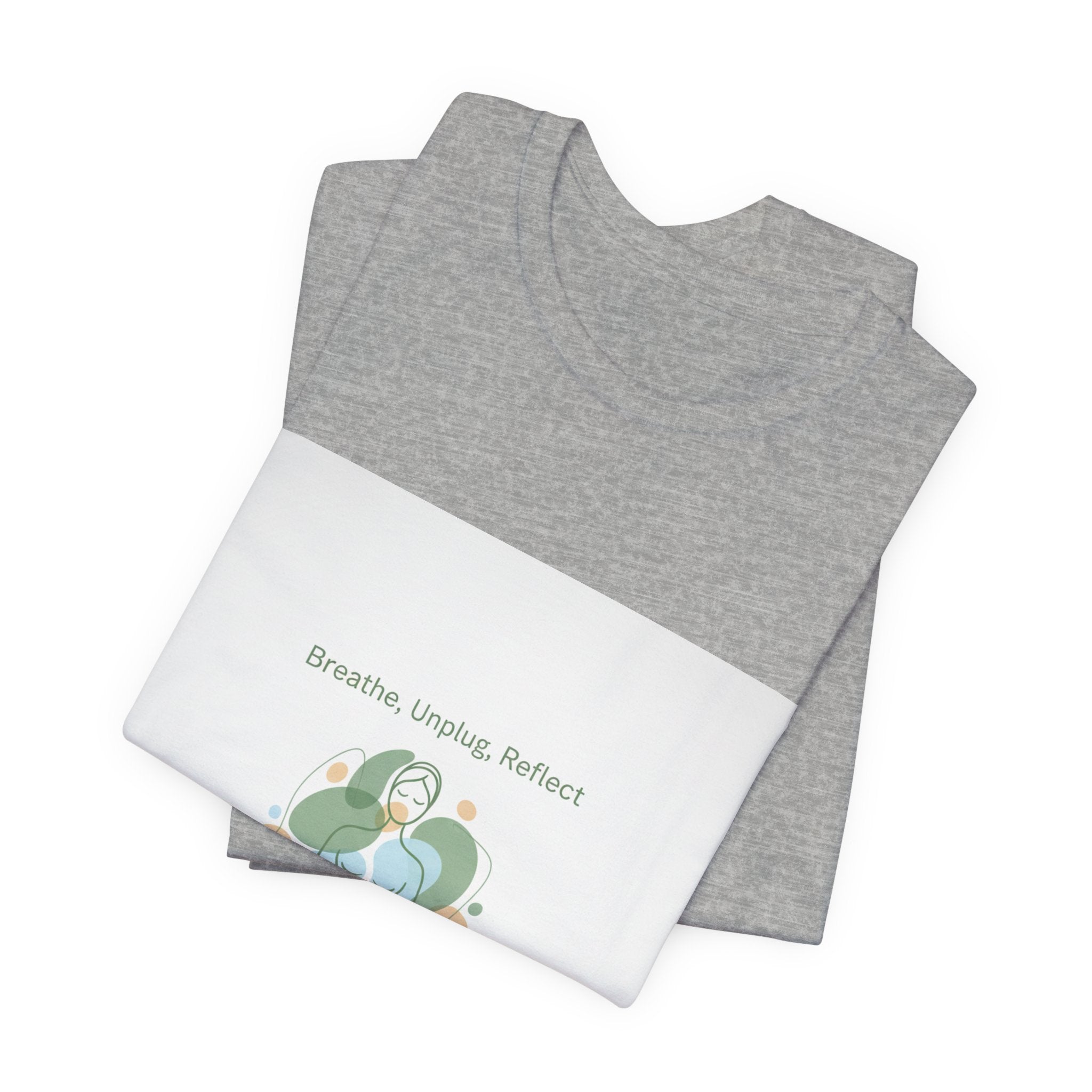 Breathe Unplug Reflect Tee | Digital Detox, News Detox Shirt