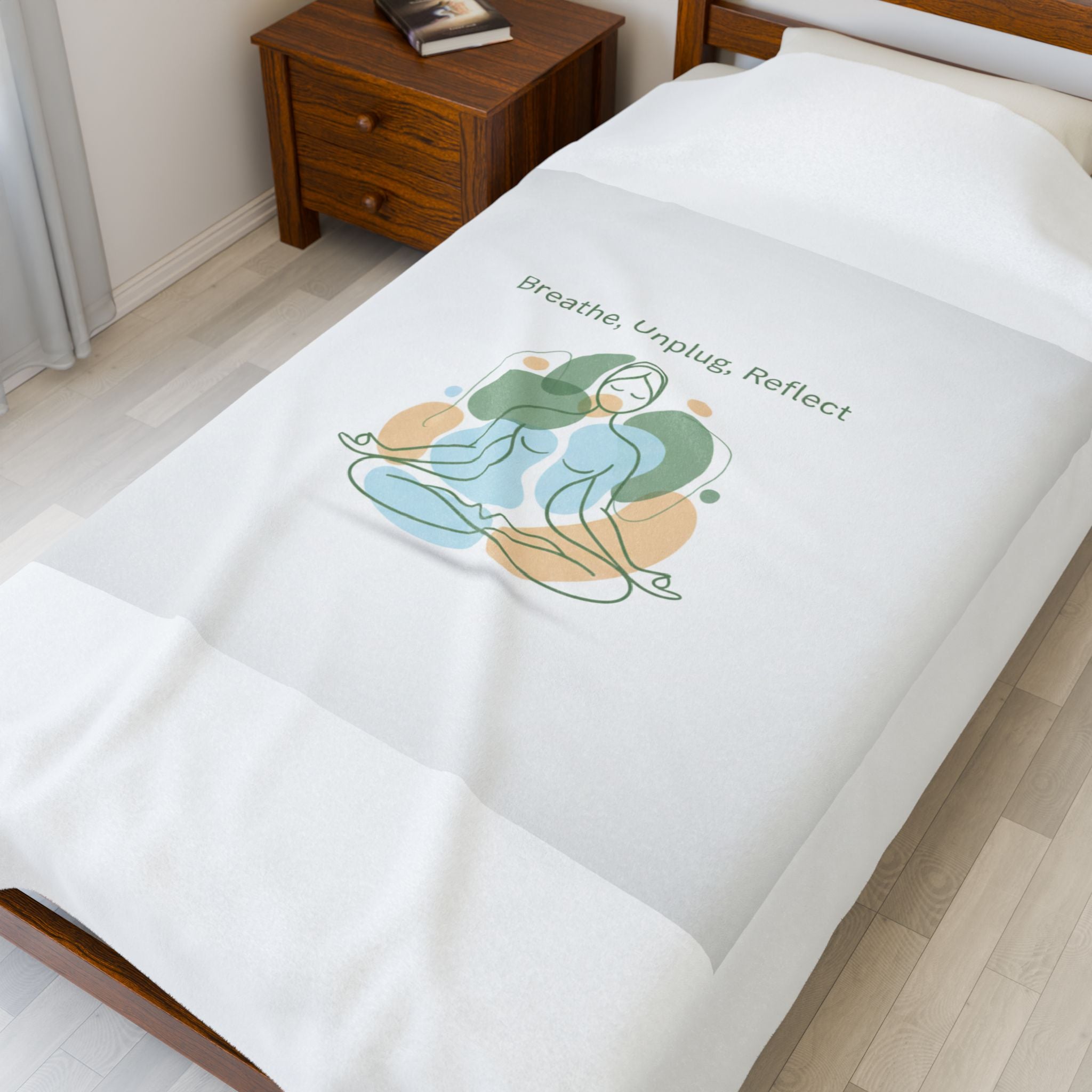 Breathe Unplug Reflect Blanket | Digital Detox, Mindful Minimal